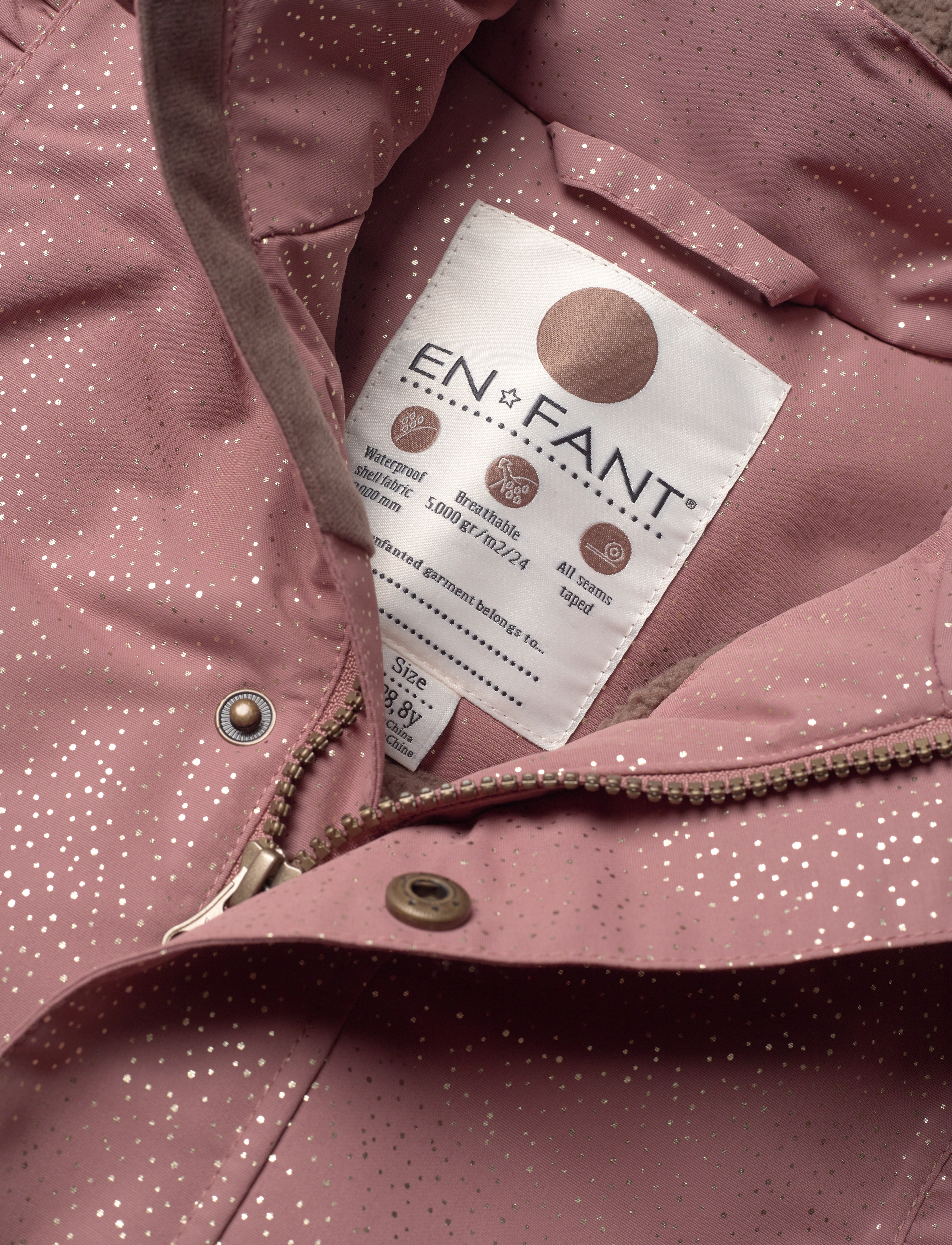 En Fant - Snowsuit W. Frills - burlwood - 2