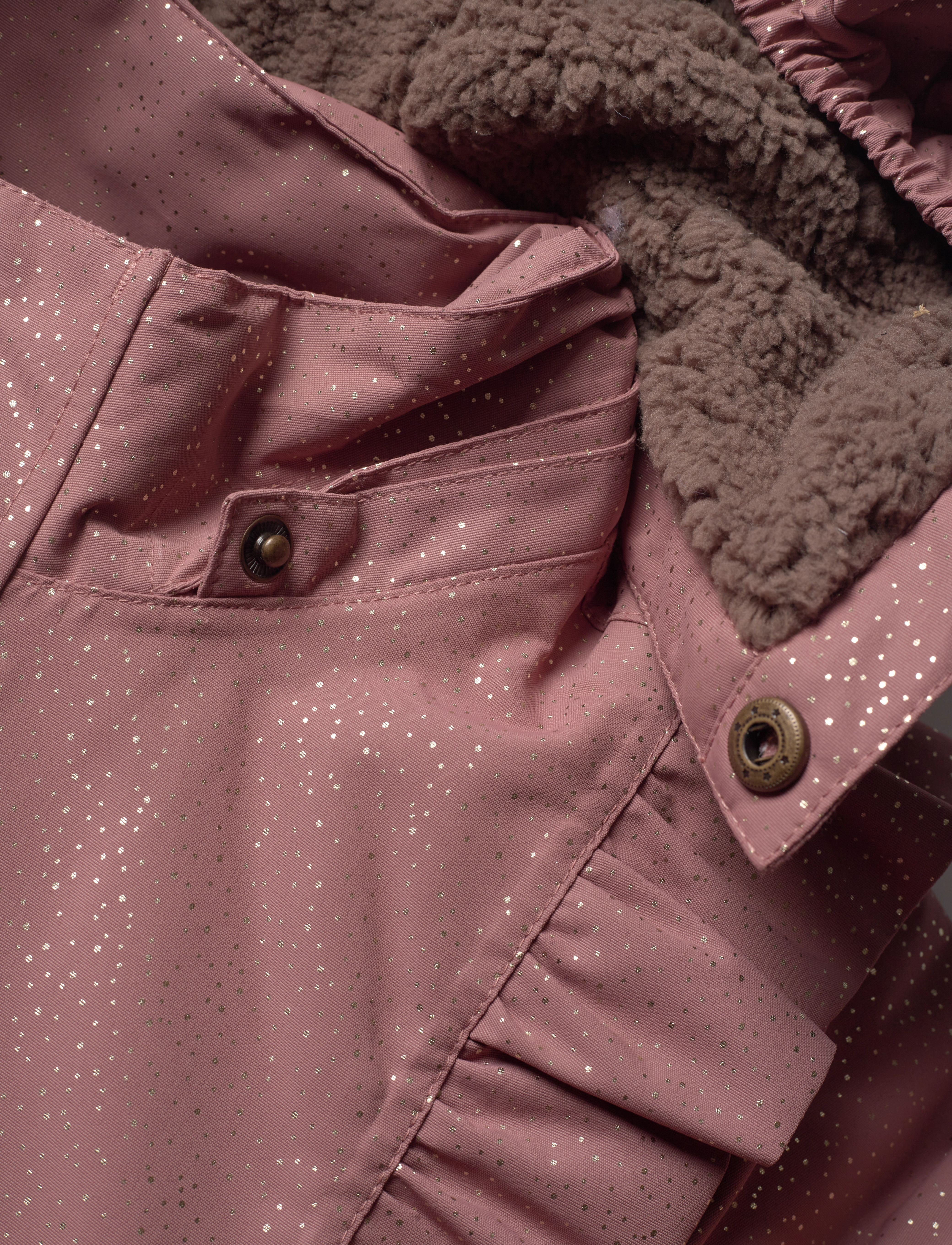 En Fant - Snowsuit W. Frills - burlwood - 3
