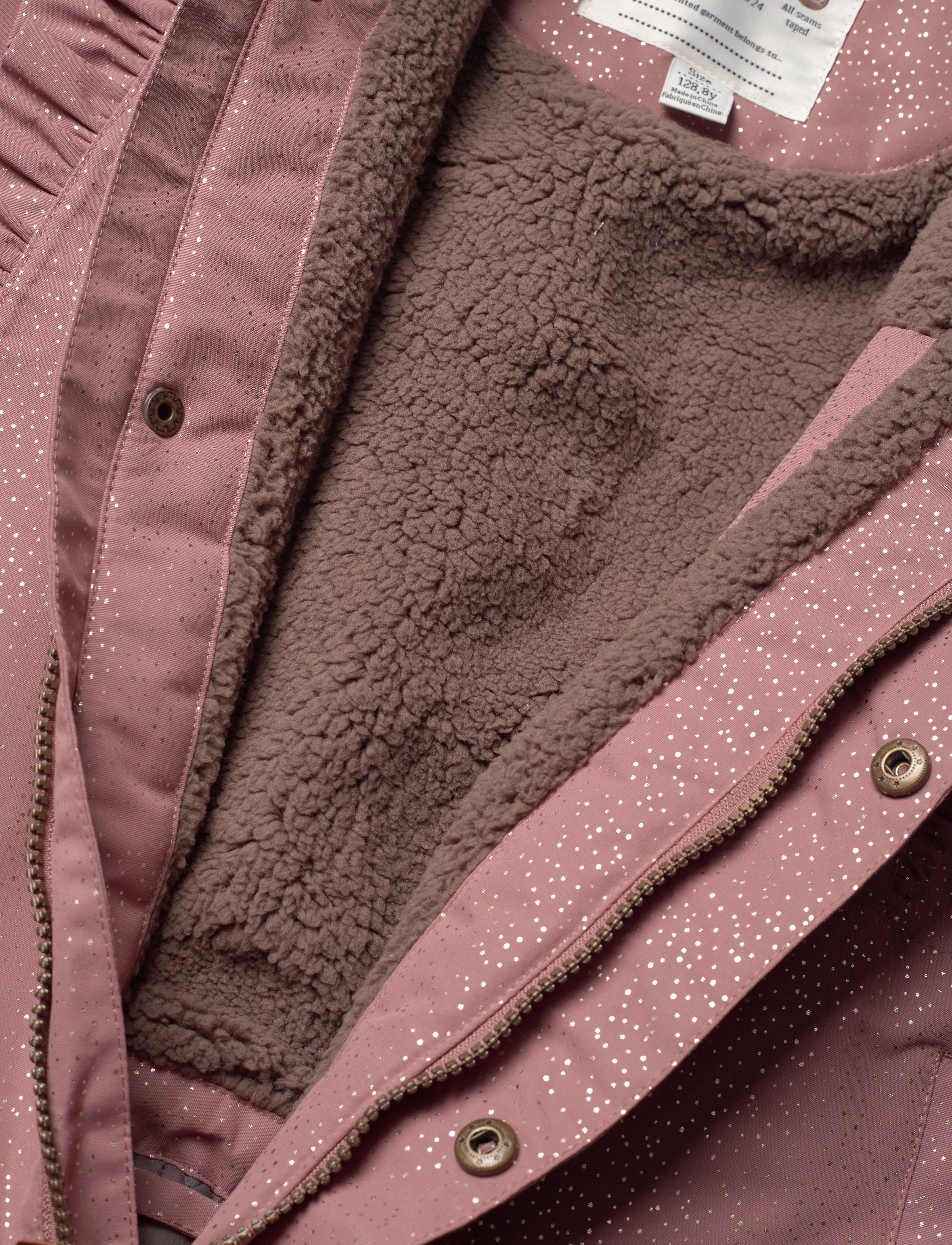 En Fant - Snowsuit W. Frills - burlwood - 4