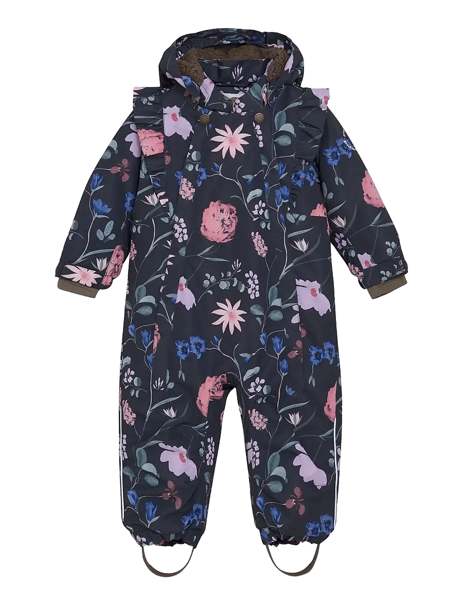 En Fant - Baby Snowsuit W. Frills - shop efter alder - ebony - 1