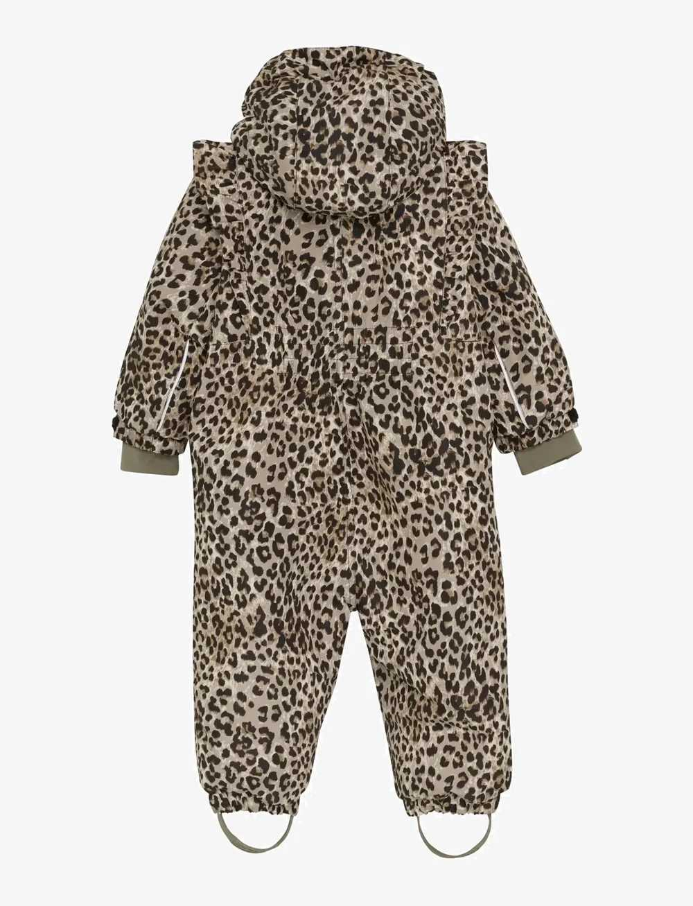 En Fant - Baby Snowsuit W. Frills - snjógallar - pine bark - 1