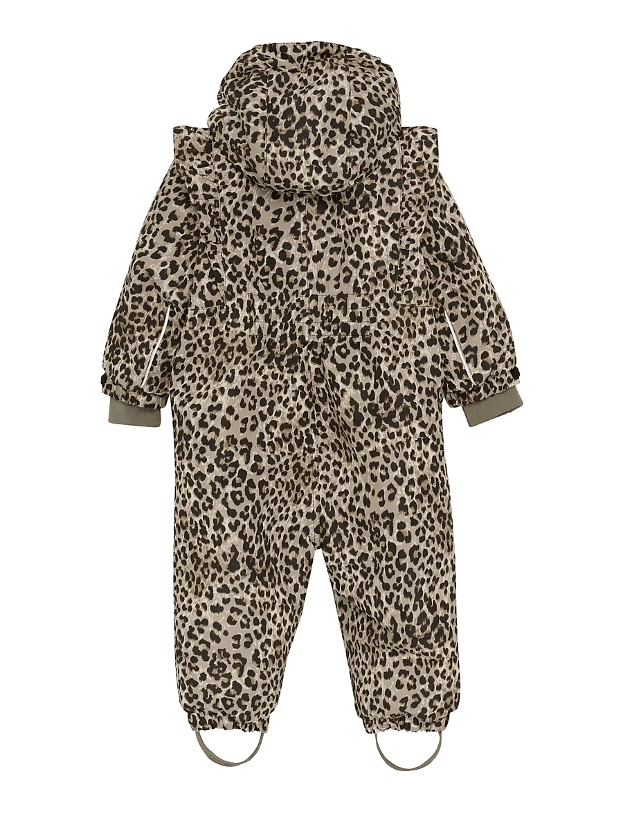 En Fant - Baby Snowsuit W. Frills - Žieminiai kombinezonai - pine bark - 1