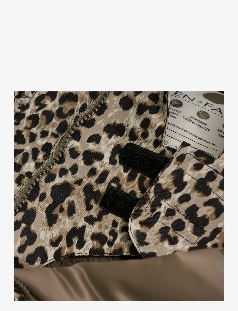 En Fant - Baby Snowsuit W. Frills - snjógallar - pine bark - 2