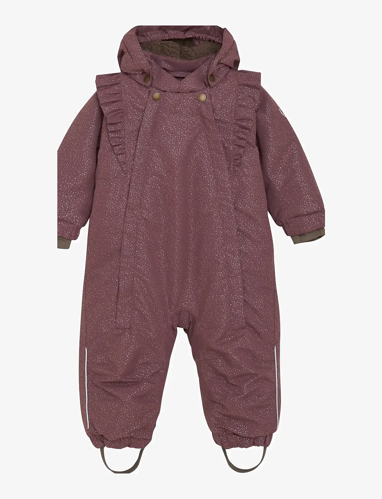 En Fant - Baby Snowsuit W. Frills - talvekombinesoon - rose taupe - 0