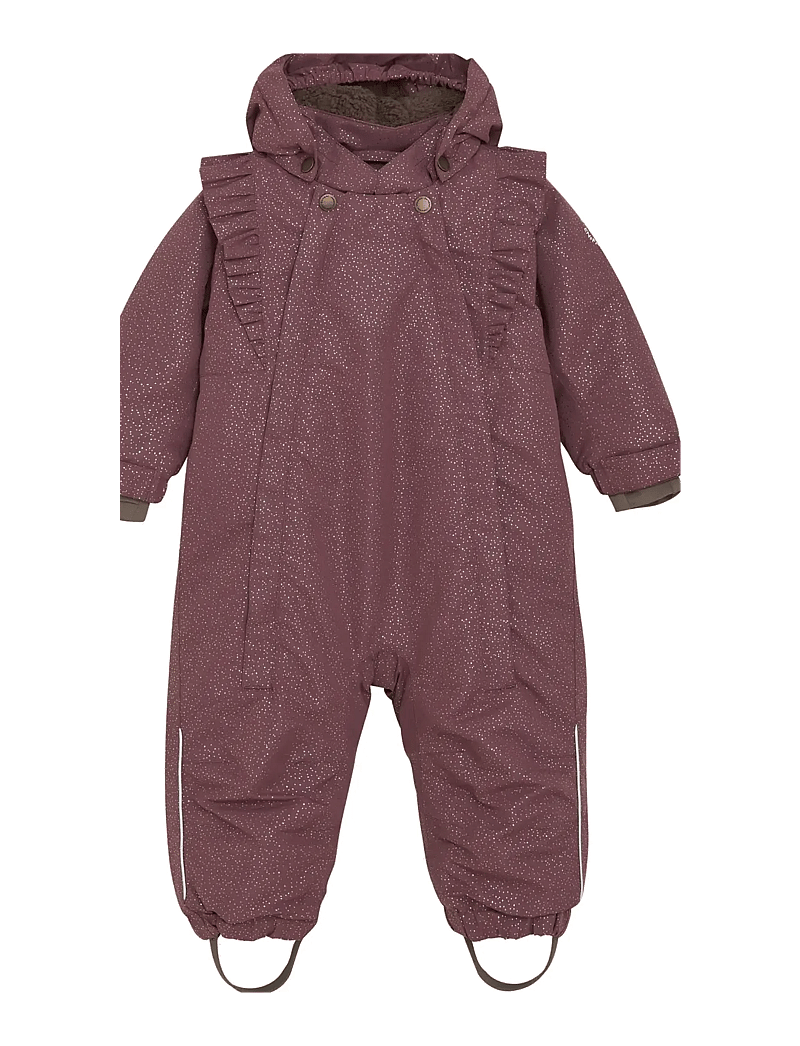 En Fant - Baby Snowsuit W. Frills - talvekombinesoon - rose taupe - 0