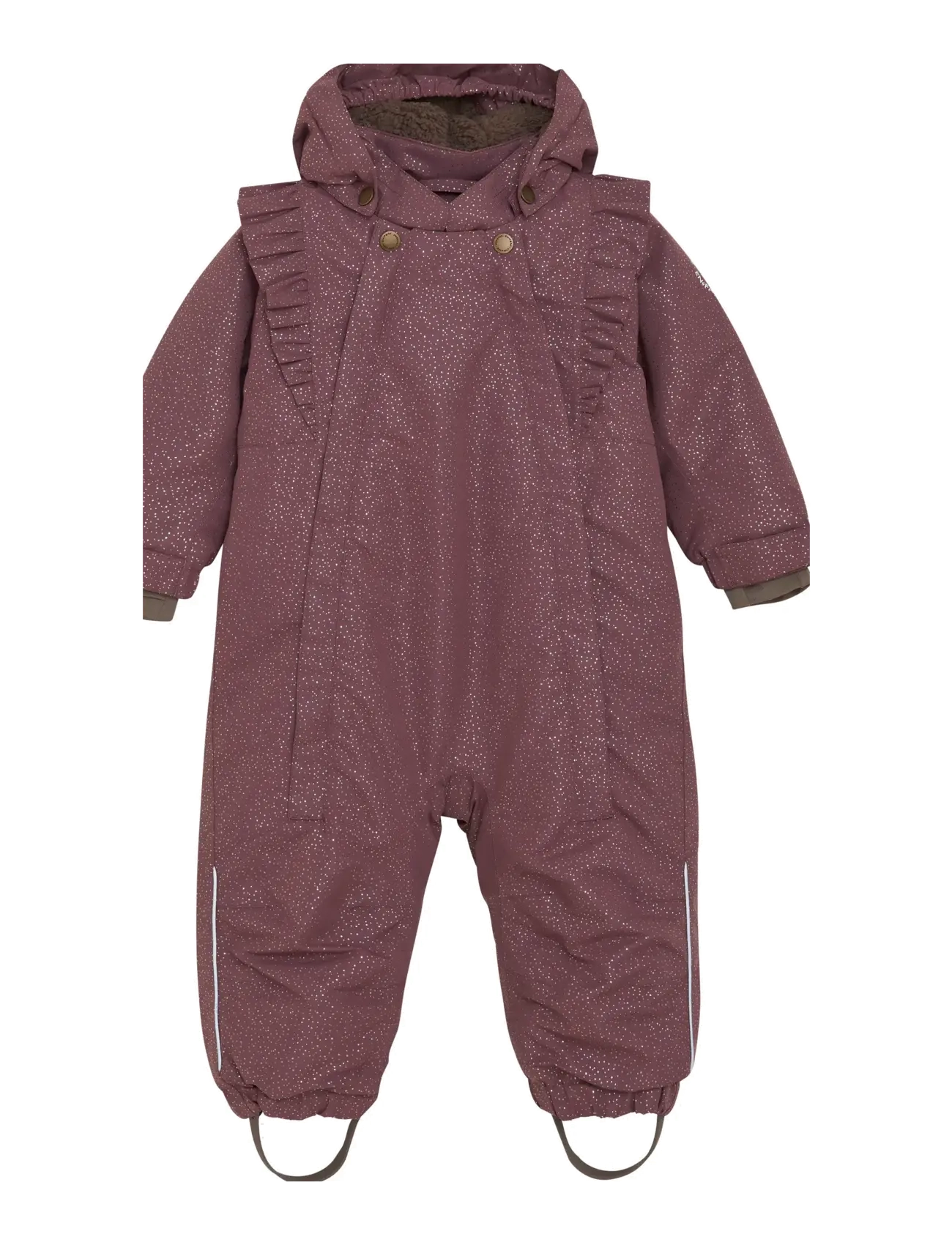 En Fant Baby Snowsuit W. Frills - Õueriided - ROSE TAUPE / red