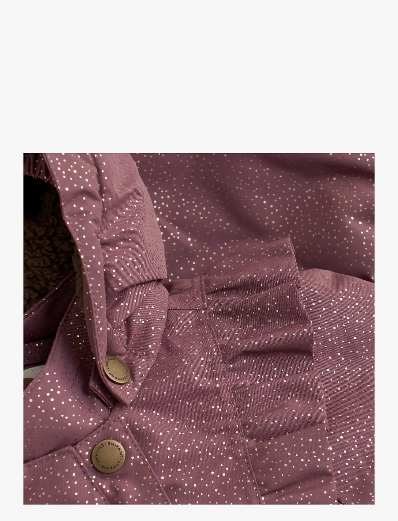 En Fant - Baby Snowsuit W. Frills - talvekombinesoon - rose taupe - 3