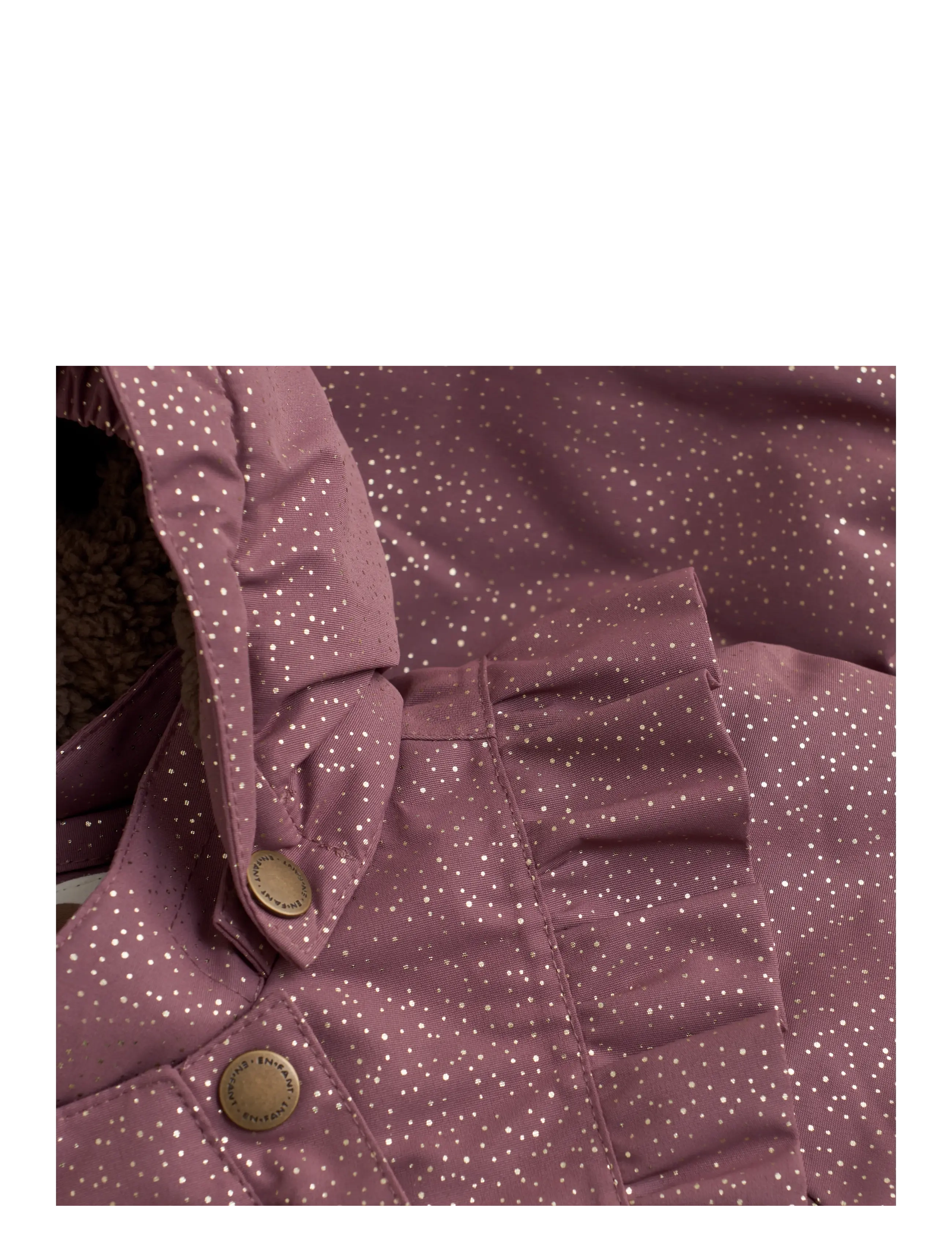En Fant - Baby Snowsuit W. Frills - snowsuit - rose taupe - 3