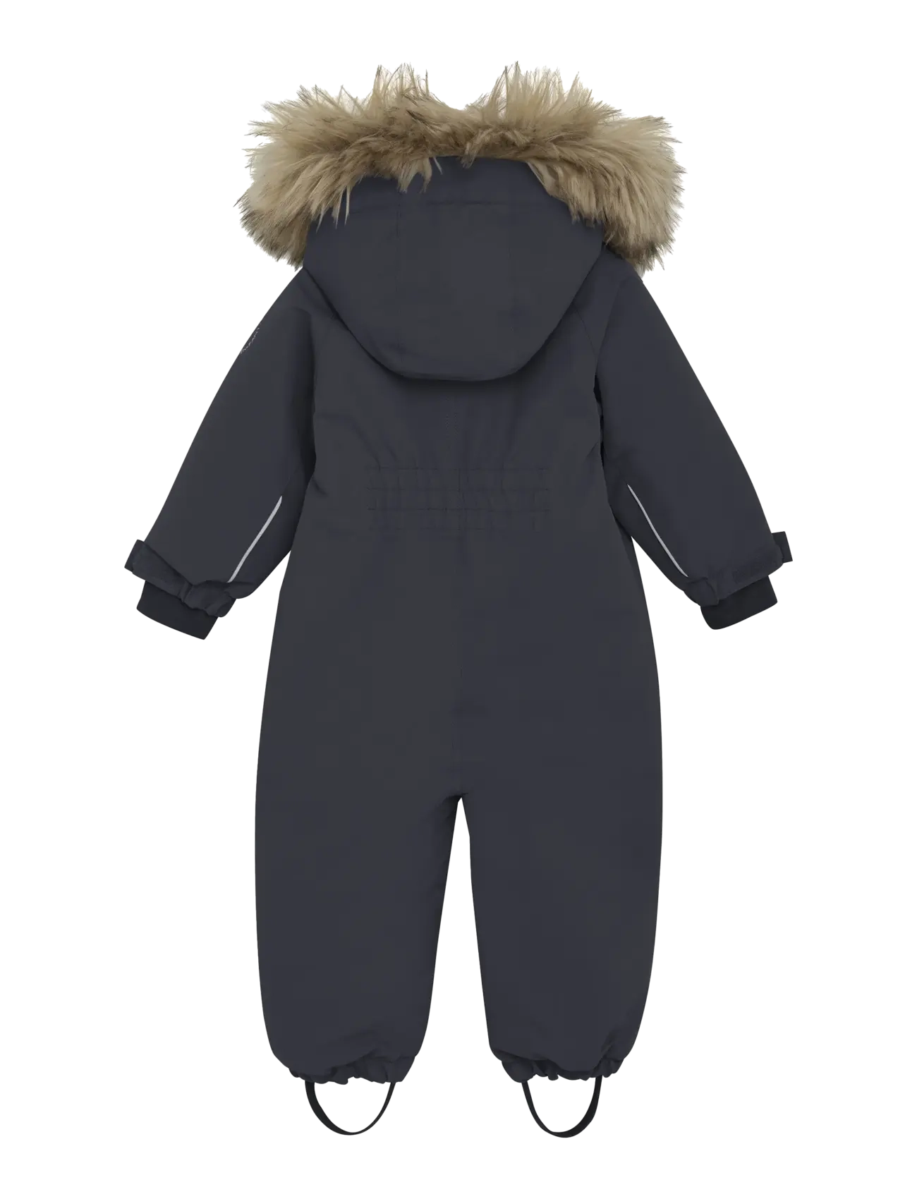 En Fant - Baby Snowsuit W. Fake Fur - snowsuit - ebony - 1
