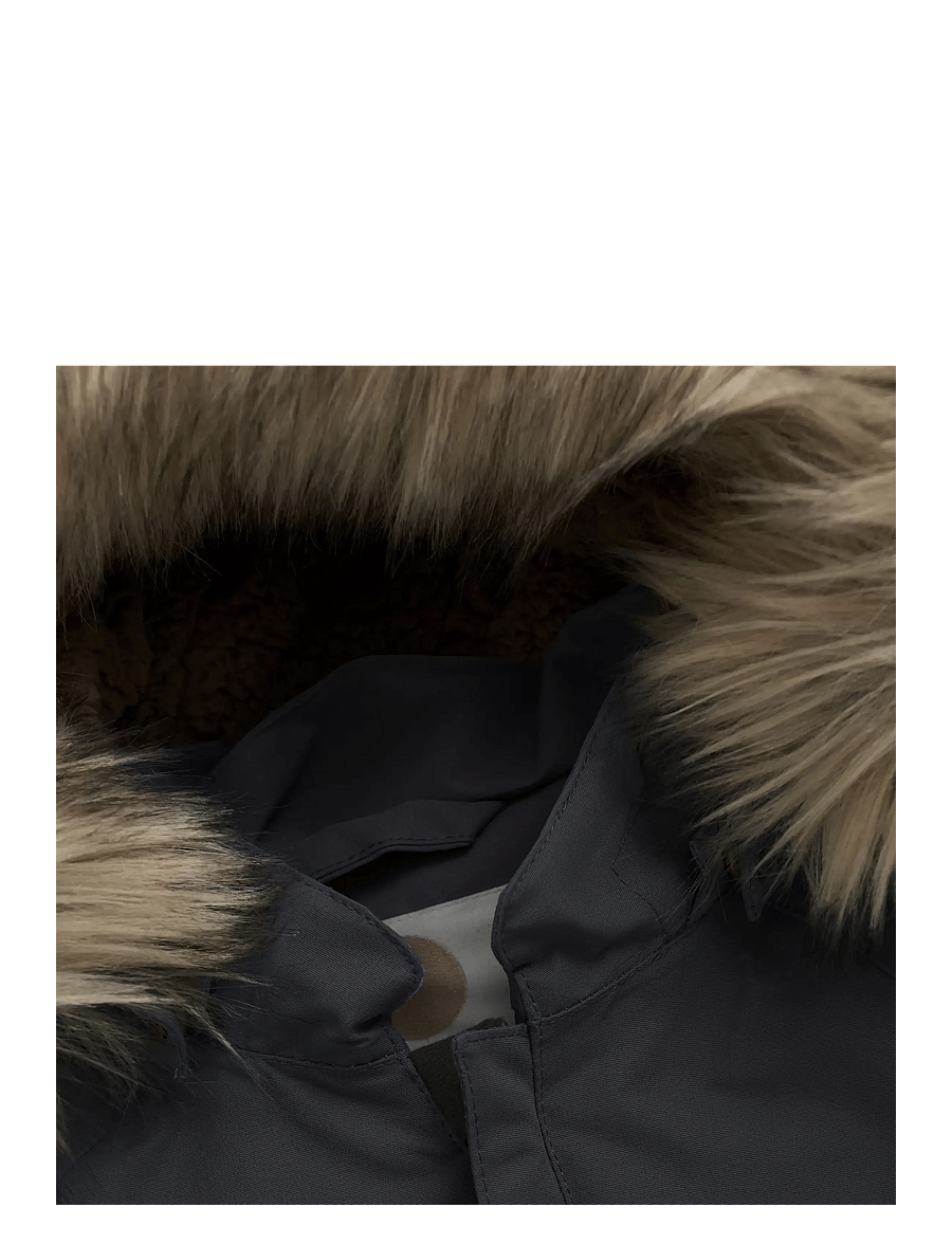 En Fant - Baby Snowsuit W. Fake Fur - snowsuit - ebony - 3