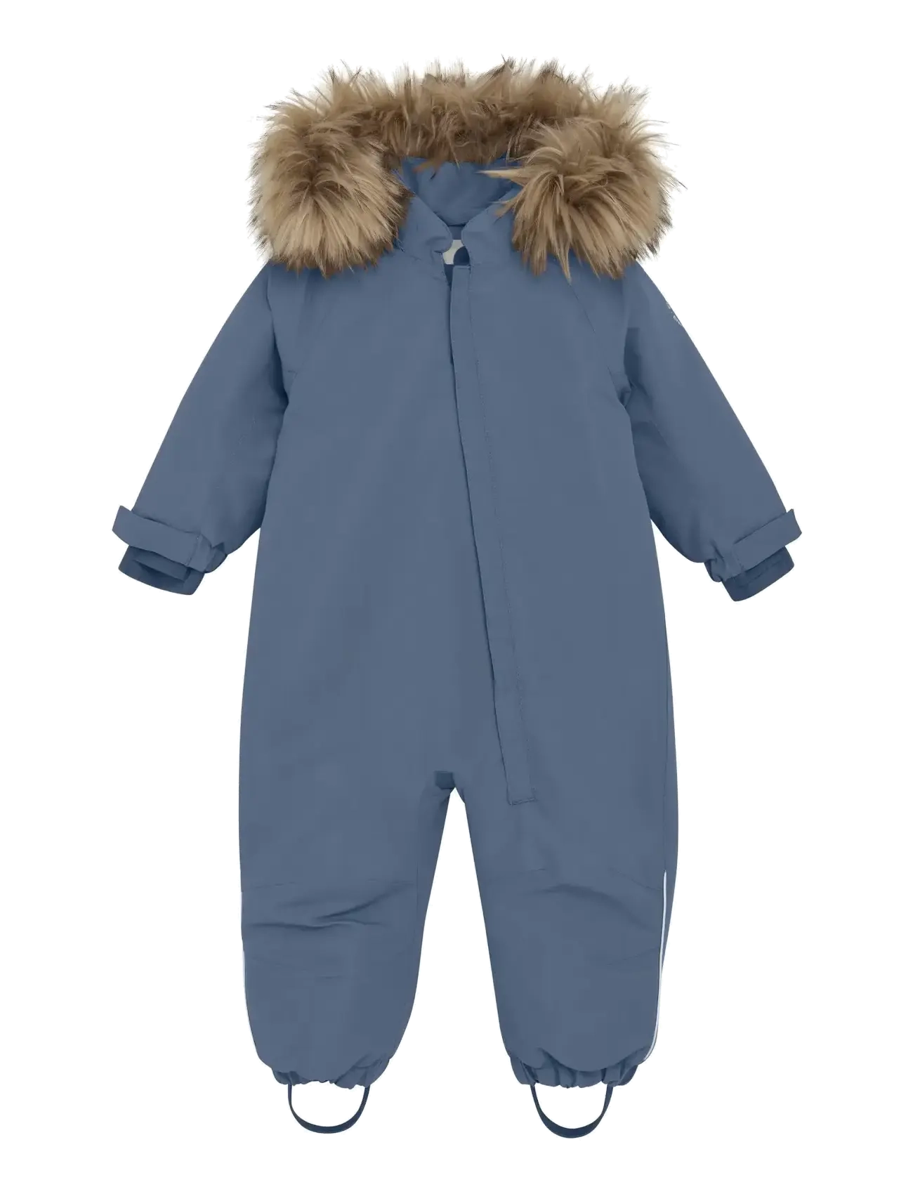 En Fant Baby Snowsuit W. Fake Fur, 80, Coveralls, Blau - Snow-ski Coveralls & Sets, Kinder