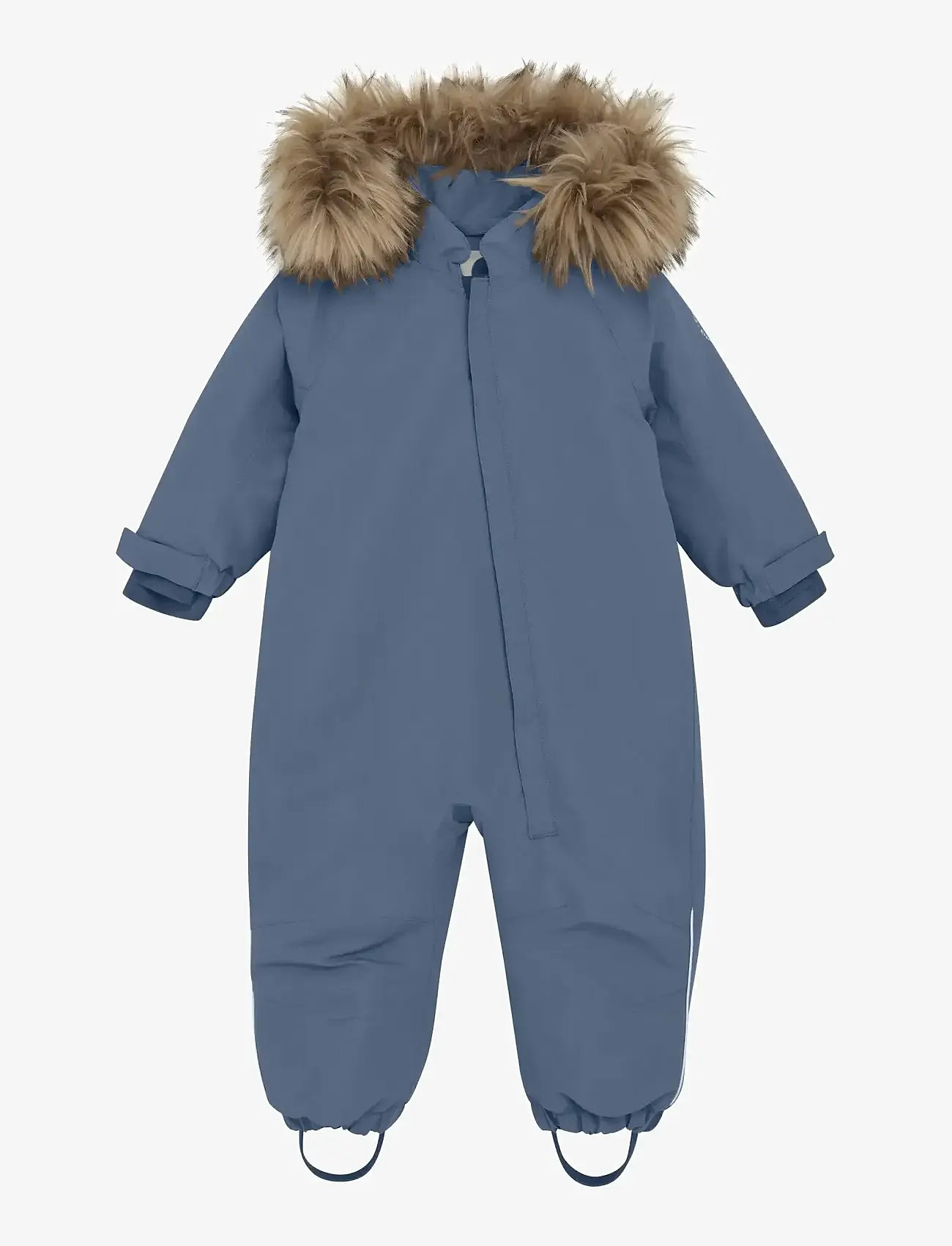 En Fant - Baby Snowsuit W. Fake Fur - vinteroveraller - flint stone - 0