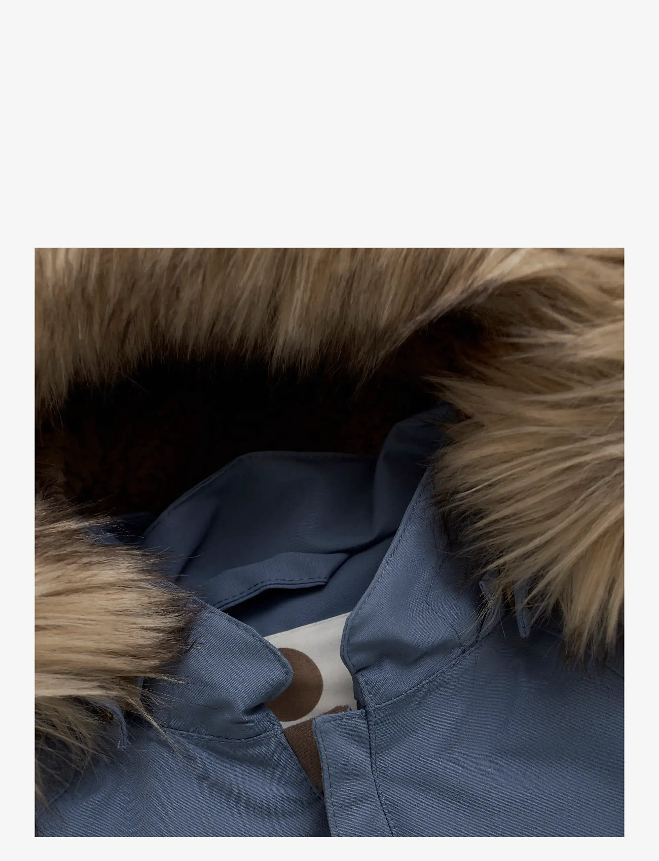 En Fant - Baby Snowsuit W. Fake Fur - vinteroveraller - flint stone - 3