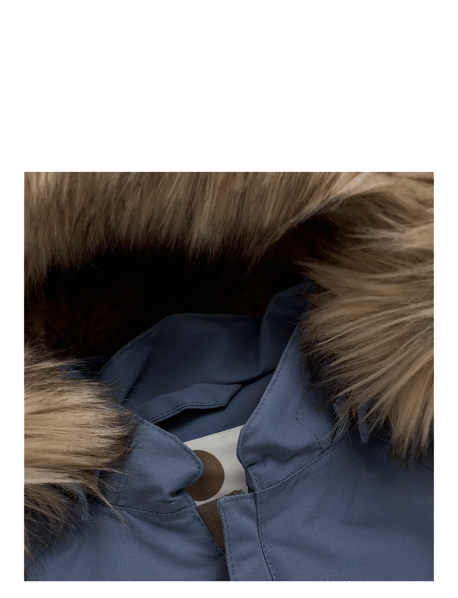En Fant - Baby Snowsuit W. Fake Fur - Žieminiai kombinezonai - flint stone - 3