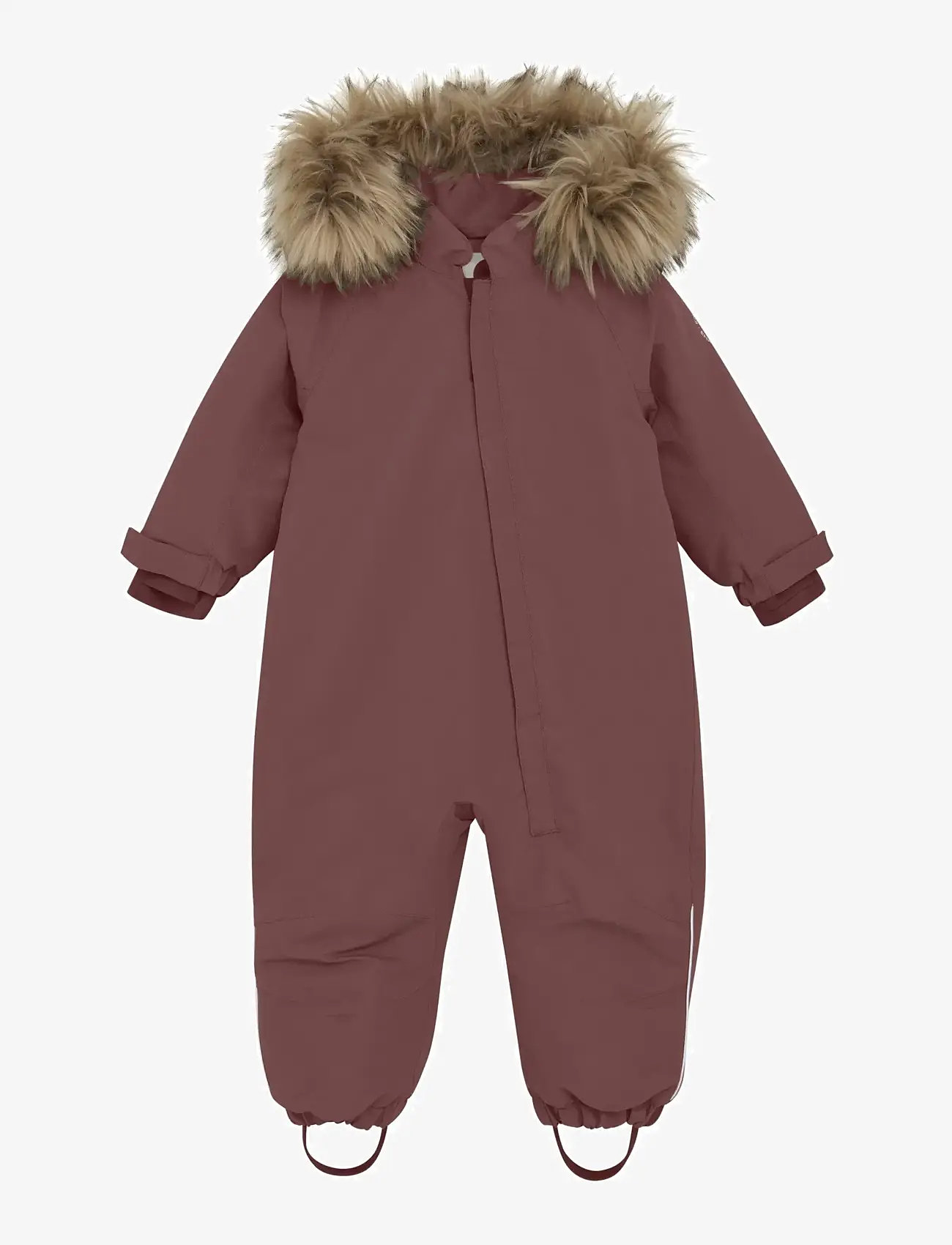 En Fant - Baby Snowsuit W. Fake Fur - shop efter alder - rose taupe - 0