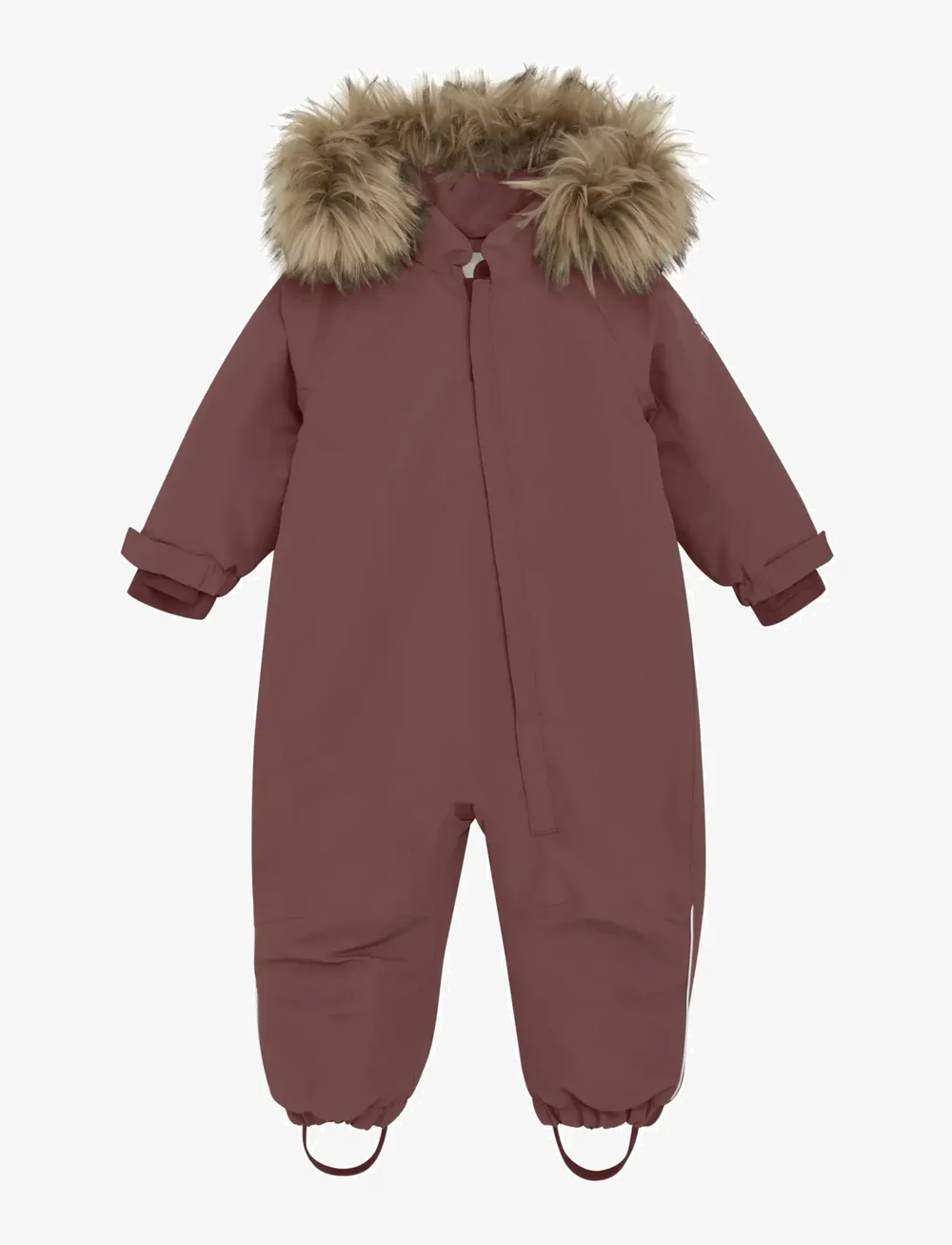 En Fant - Baby Snowsuit W. Fake Fur - shop efter alder - rose taupe - 0