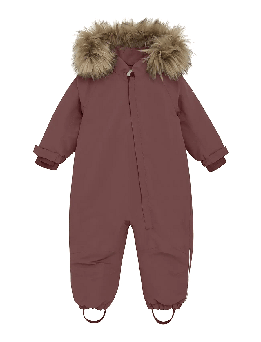 En Fant - Baby Snowsuit W. Fake Fur - shop efter alder - rose taupe - 0