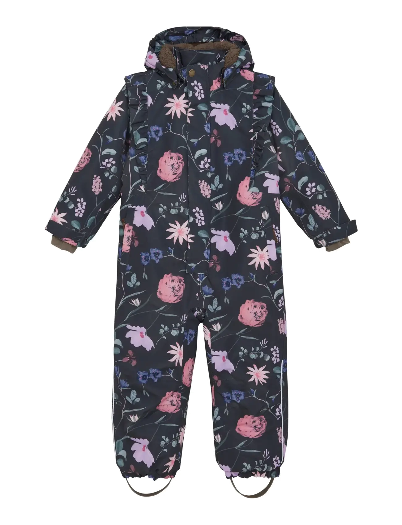 En Fant Snowsuit W. Frills - Schneeanzug - EBONY / navy
