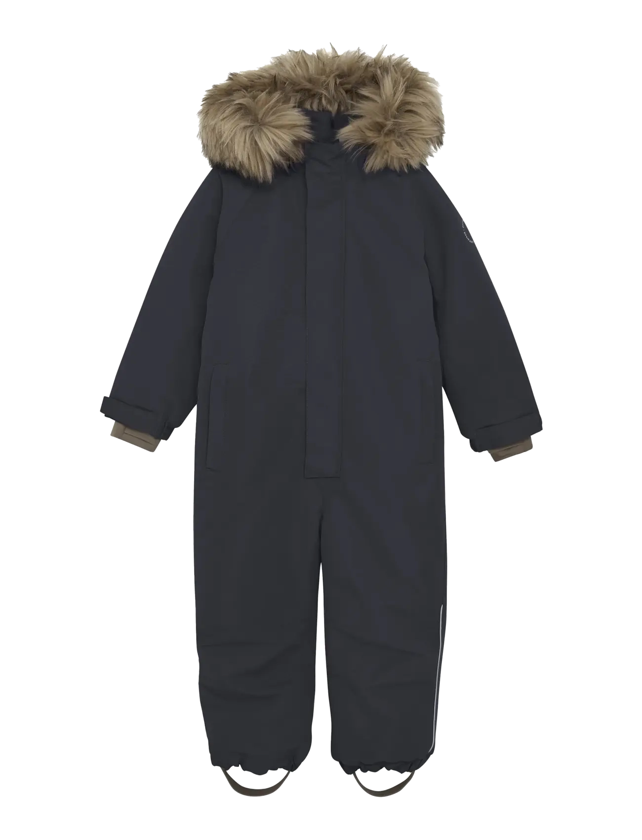 En Fant Snowsuit W. Fake Fur - Õueriided - EBONY / black