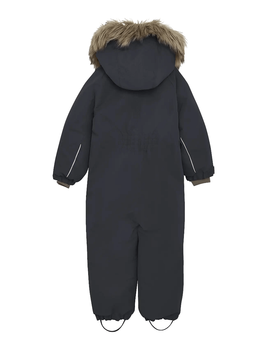 En Fant - Snowsuit W. Fake Fur - schneeanzug - ebony - 1