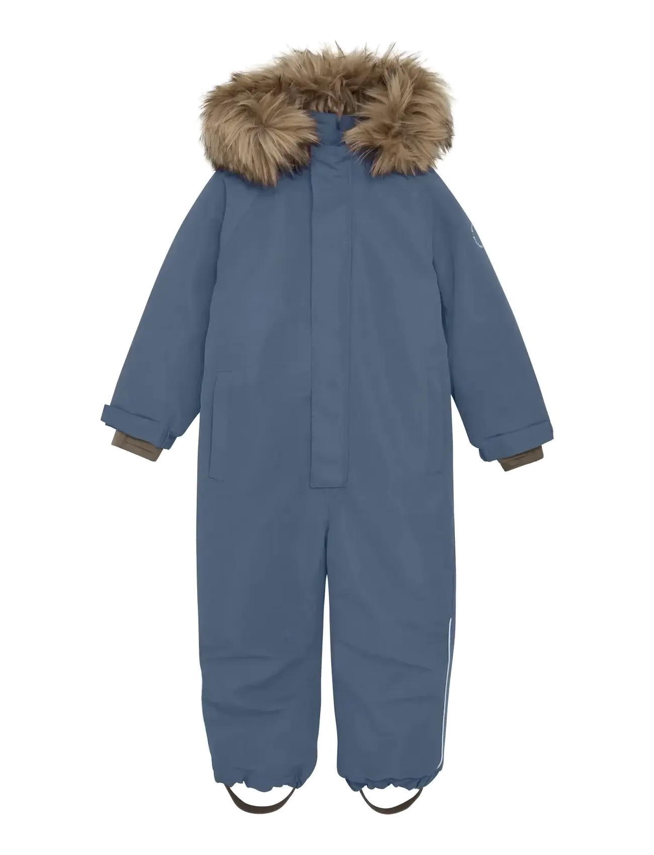 En Fant Snowsuit W. Fake Fur, 122, Coveralls, Blau - Snow-ski Coveralls & Sets, Kinder