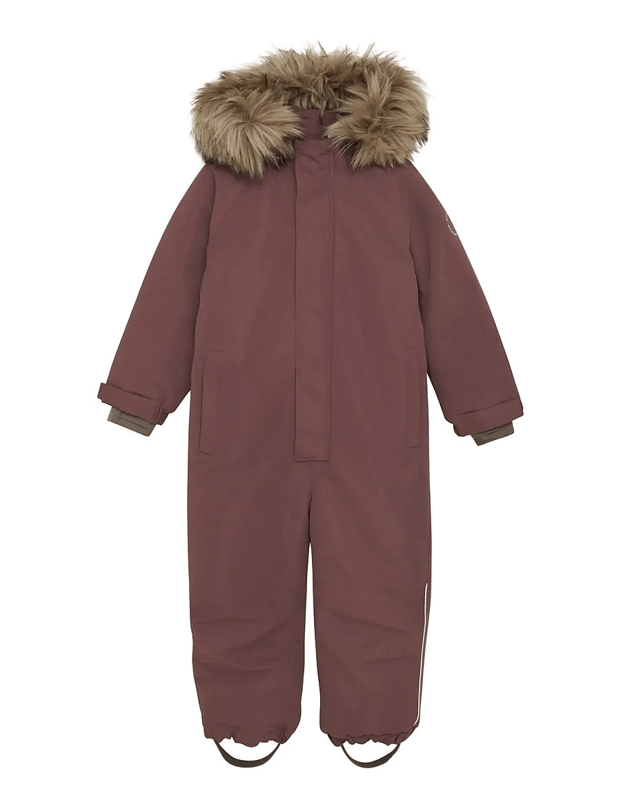 En Fant - Snowsuit W. Fake Fur - snowsuit - rose taupe - 0