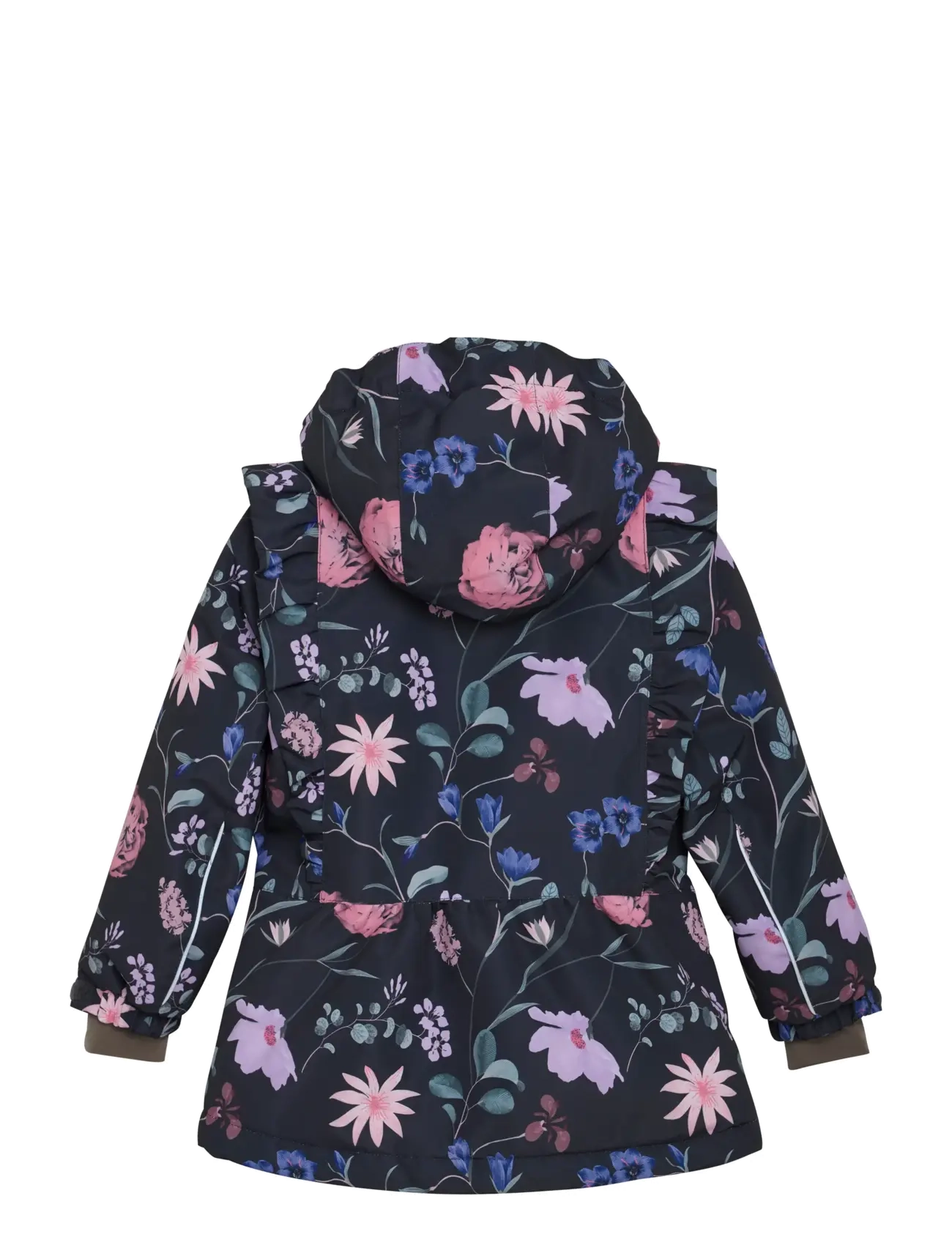 En Fant - Jacket W. Frills AOP - slidinėjimo striukės - ebony - 1