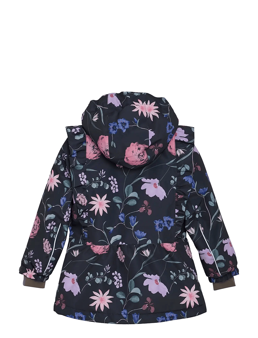 En Fant - Jacket W. Frills AOP - slidinėjimo striukės - ebony - 1