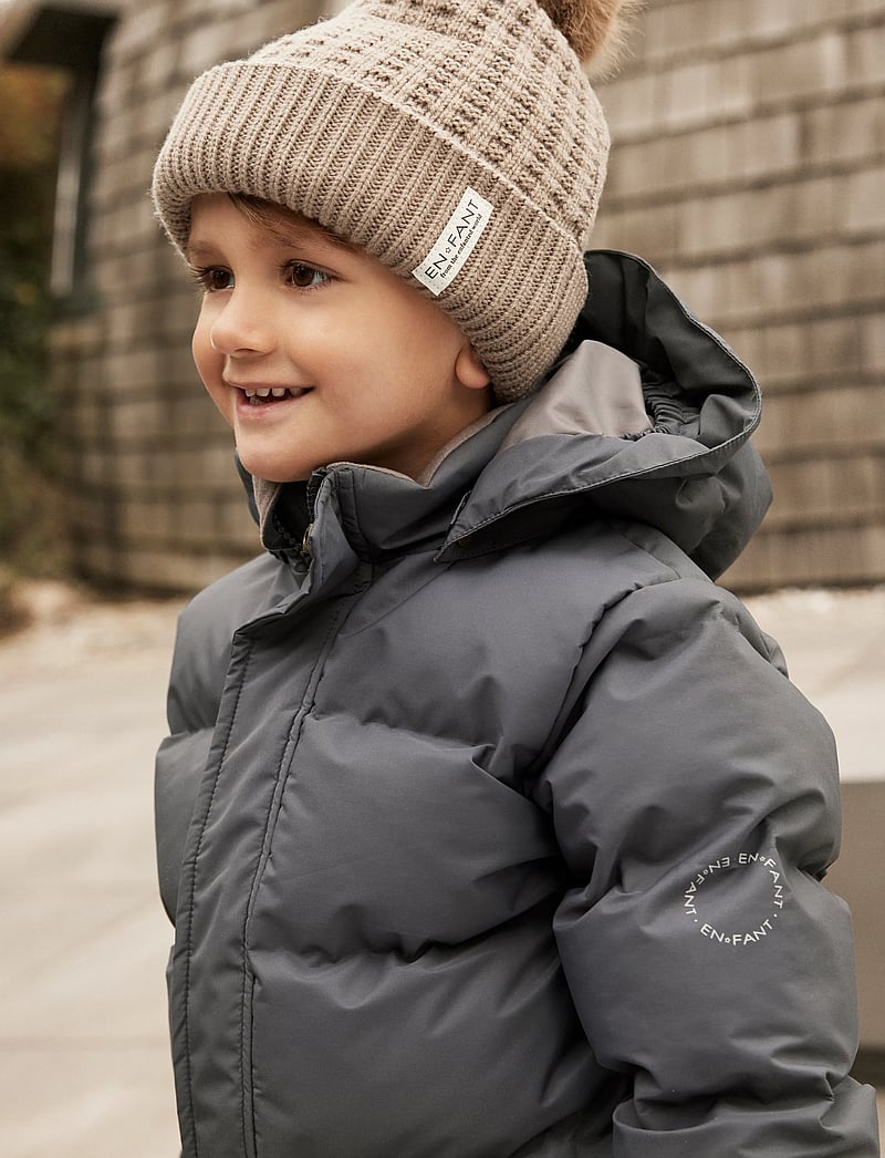 En Fant - Jacket Quilt, Solid - quilted jackets - ebony - 0