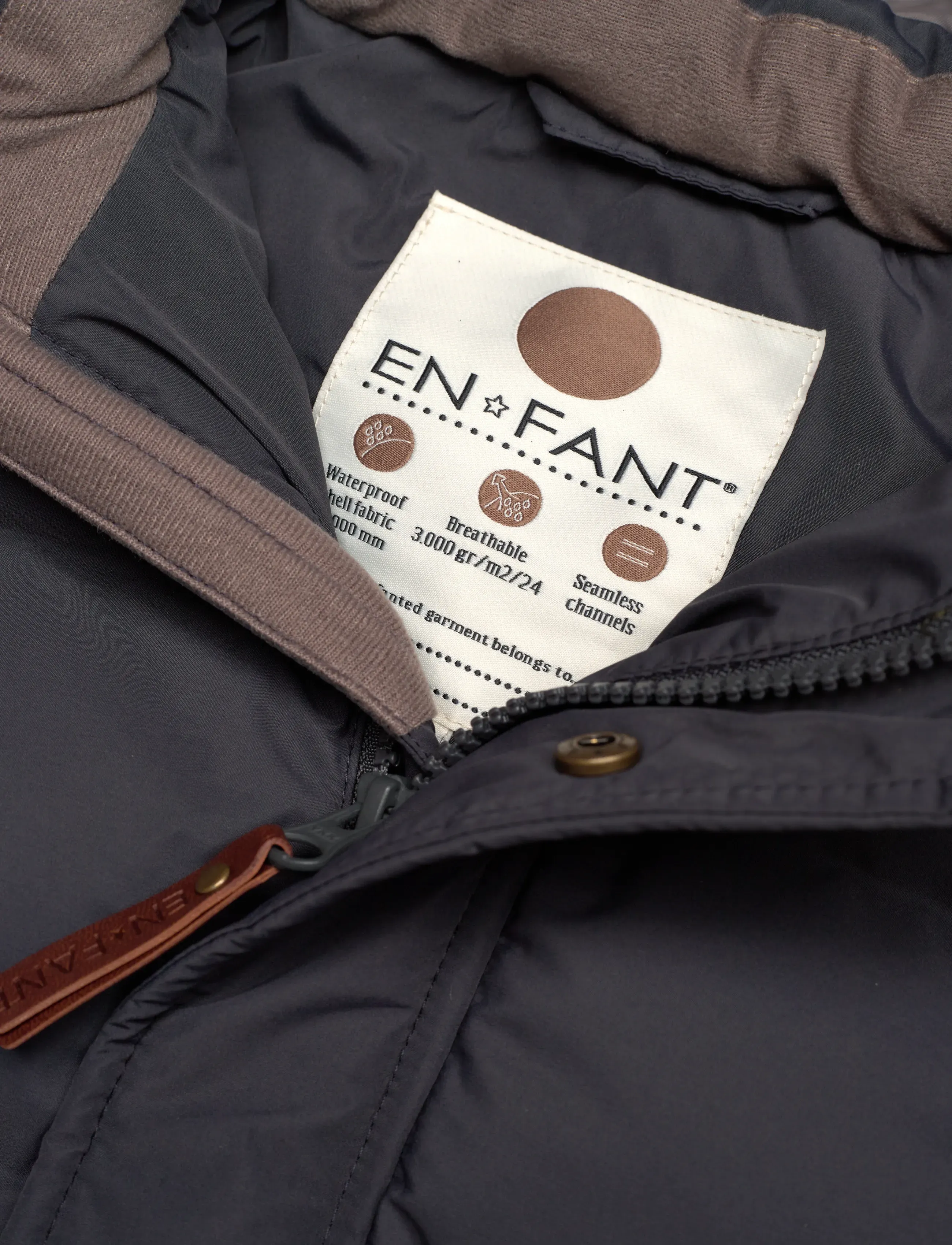 En Fant - Jacket Quilt, Solid - vinterjackor - ebony - 3