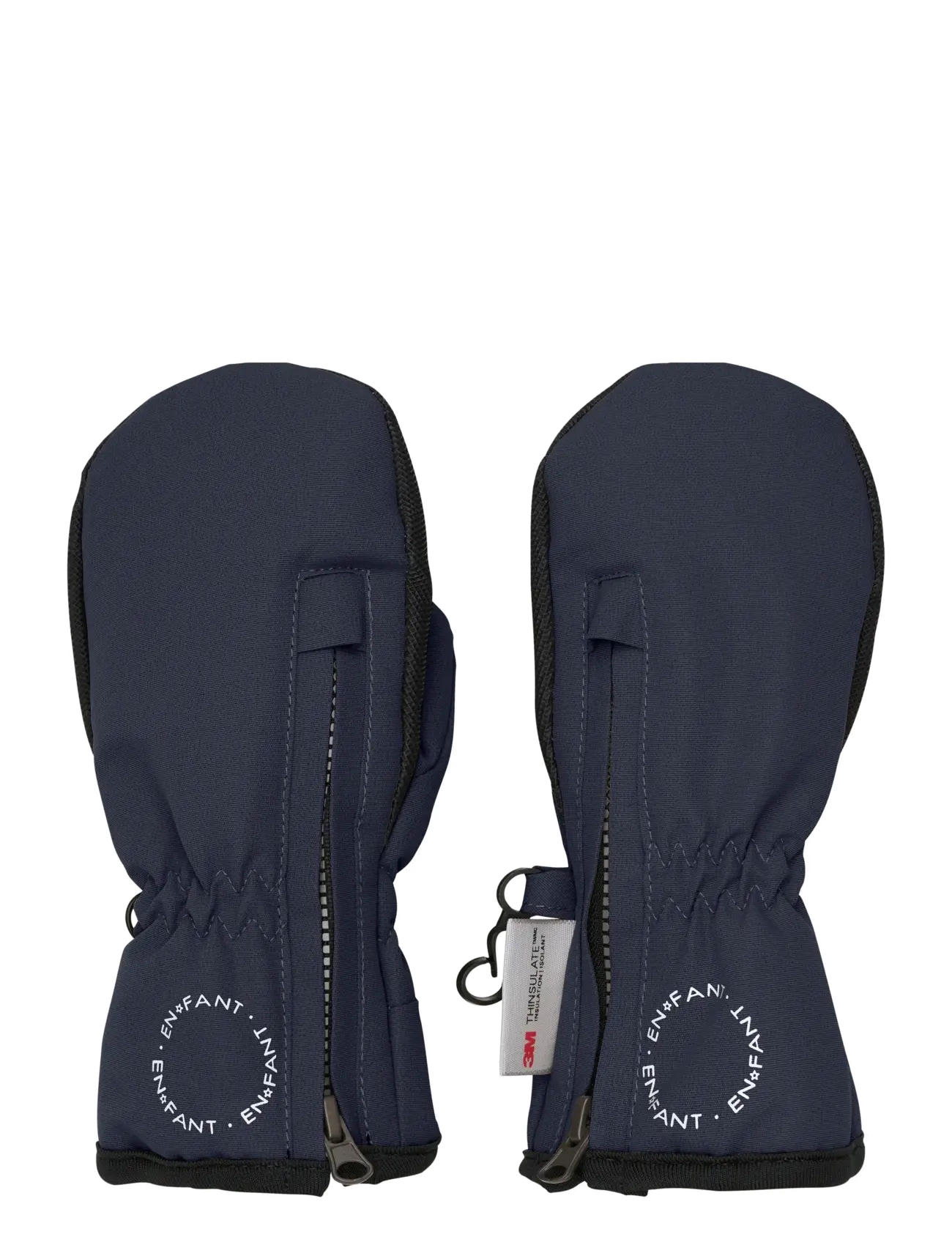 En Fant Mittens W. Zipper, 6-12MDR, Gloves & Mittens, Marineblau - Kinder