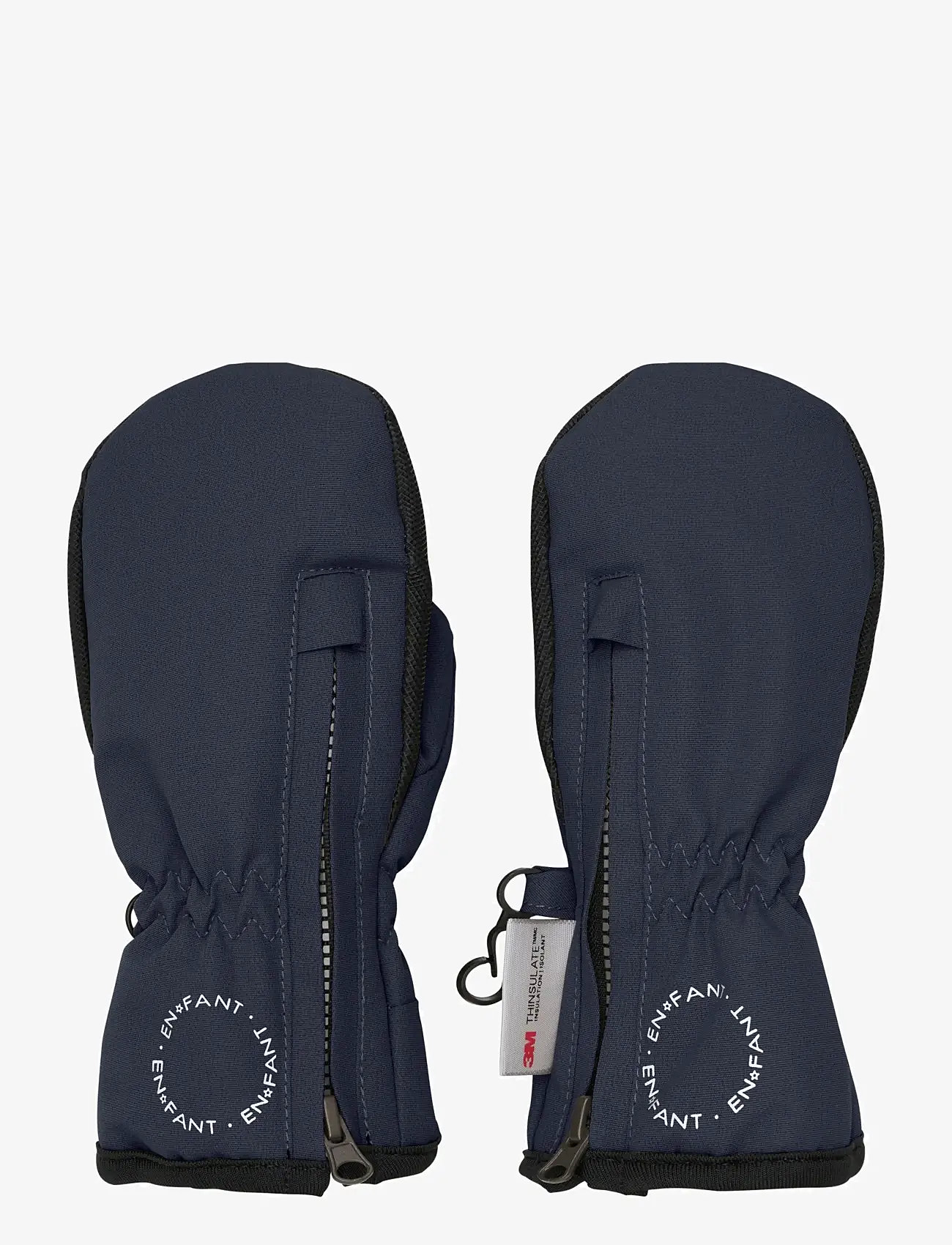 En Fant - Mittens w. zipper - kindad - ebony - 0