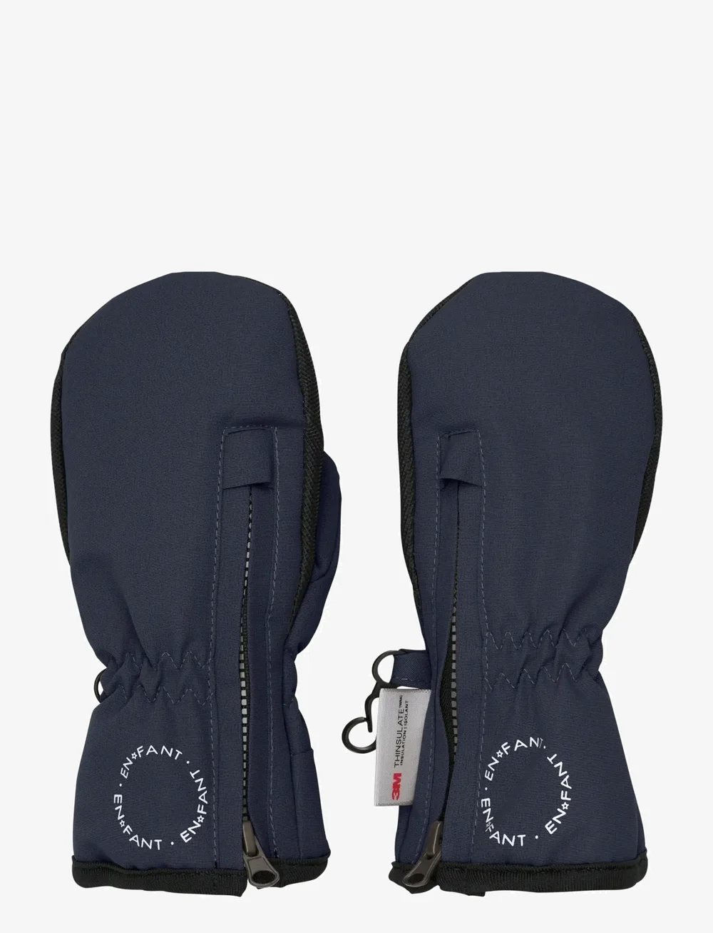 En Fant - Mittens w. zipper - handschoenen - ebony - 0