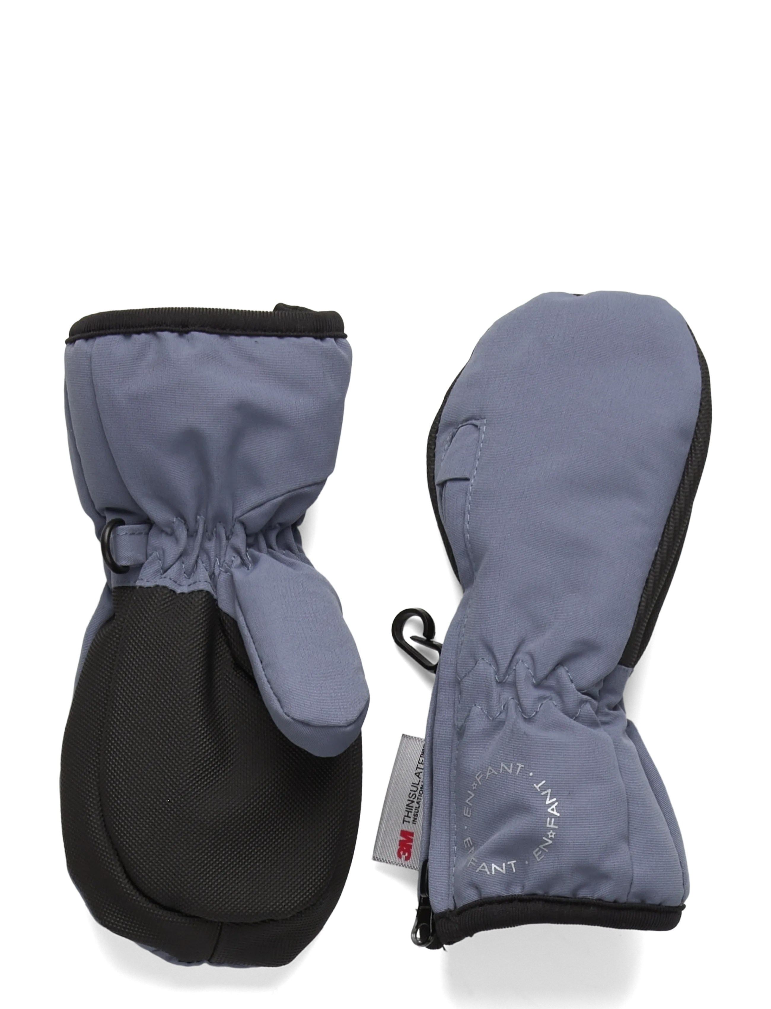 Mittens w. zipper - FLINT STONE