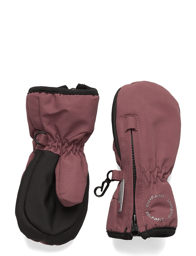 En Fant - Mittens w. zipper - handschuhe - rose taupe - 0