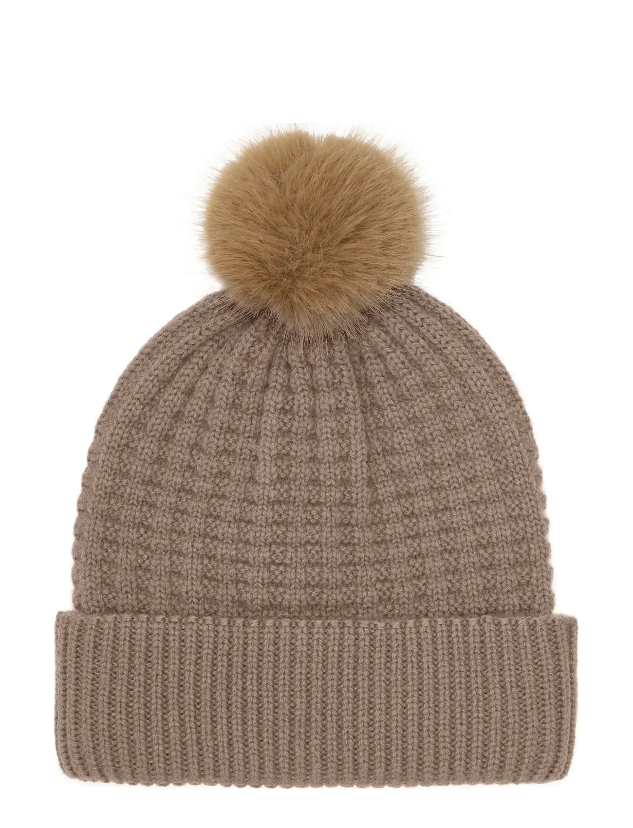 EN FANT Pudelmütze W. Fake Pelz W. Lining Braun - 9-12M - Kinder