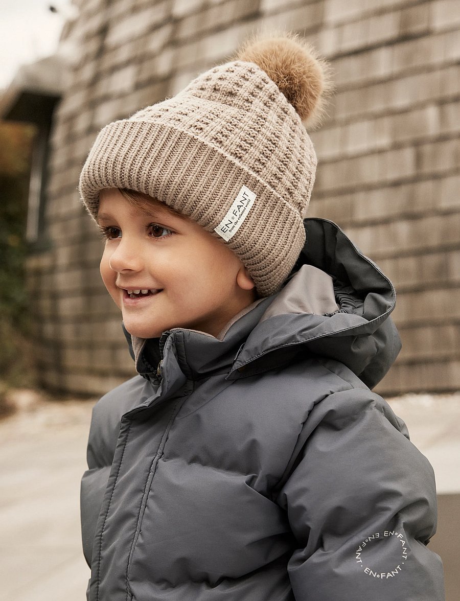 En Fant - Beanie w. fake fur w. Lining - beanies - fungi - 0