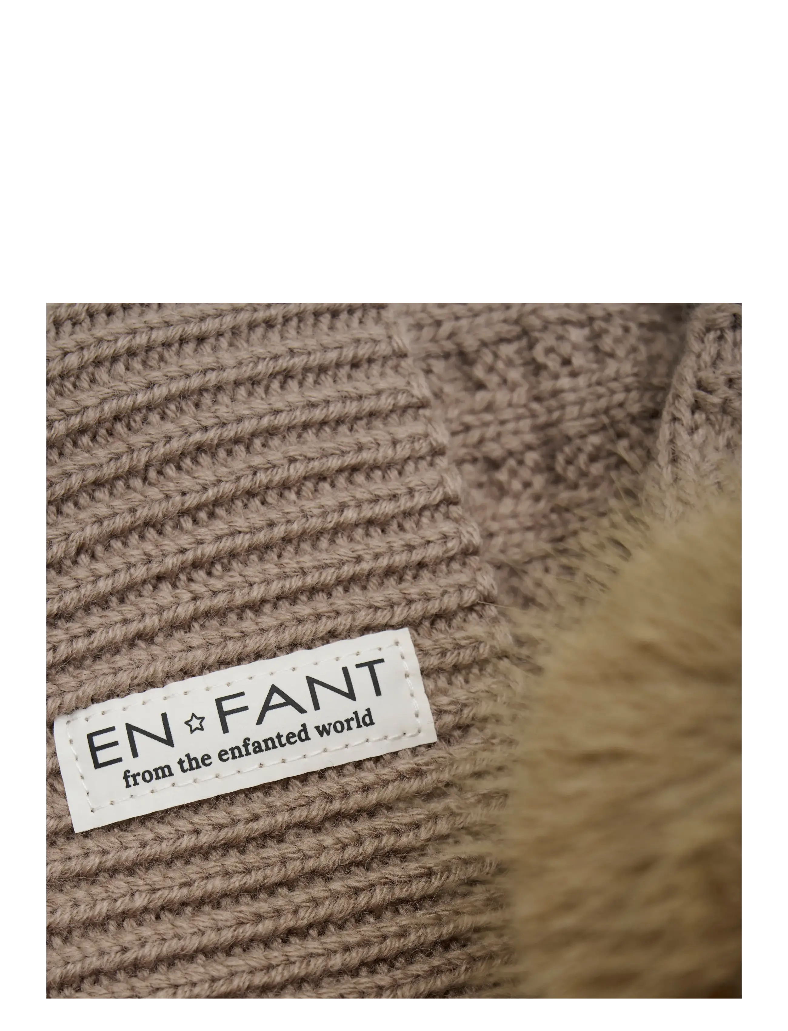 En Fant - Beanie w. fake fur w. Lining - beanies - fungi - 3
