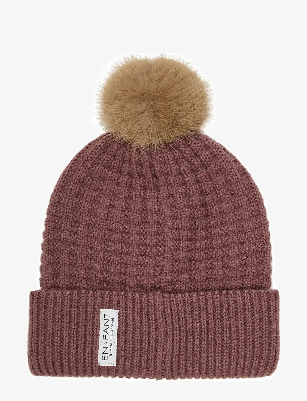 En Fant - Beanie w. fake fur w. Lining - beanies - rose taupe - 1