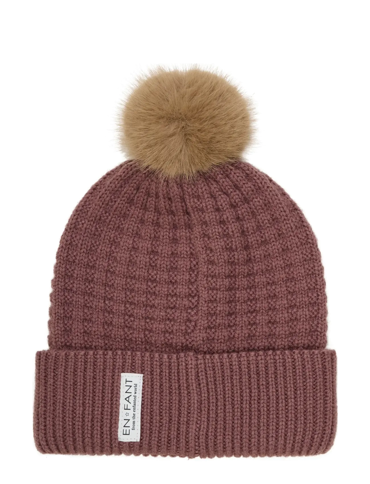 En Fant - Beanie w. fake fur w. Lining - beanies - rose taupe - 1