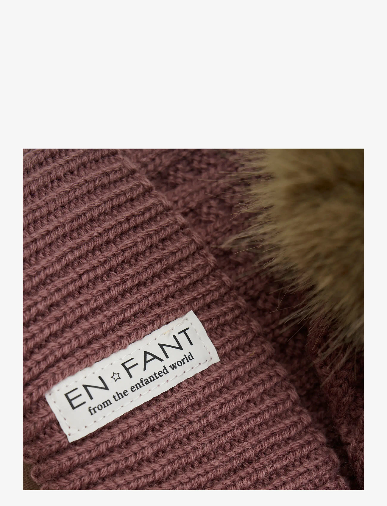 En Fant - Beanie w. fake fur w. Lining - beanies - rose taupe - 2