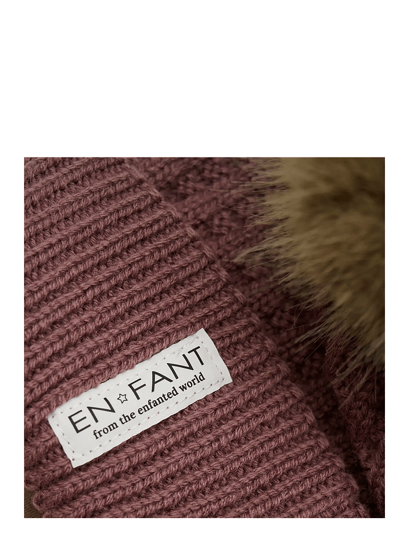 En Fant - Beanie w. fake fur w. Lining - beanies - rose taupe - 2