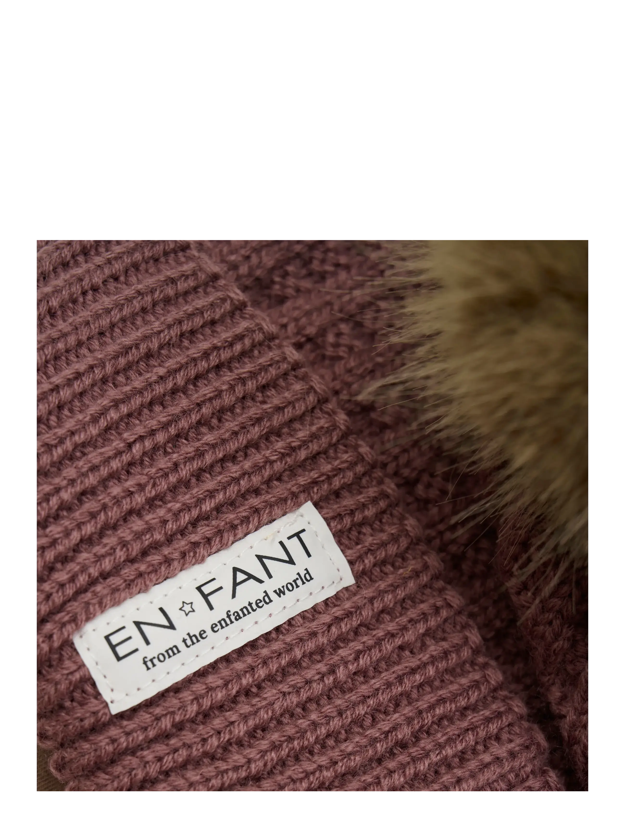 En Fant - Beanie w. fake fur w. Lining - beanies - rose taupe - 2
