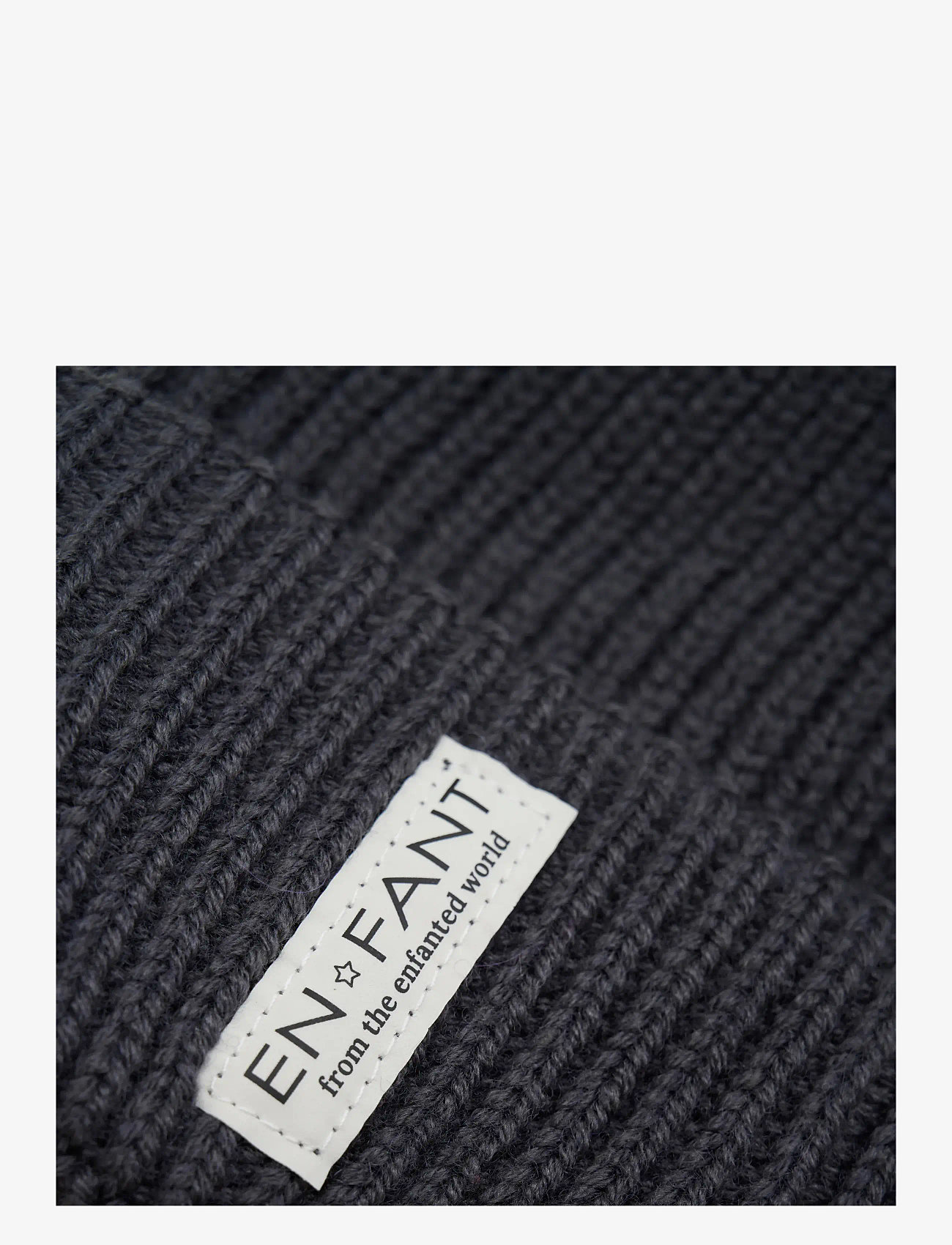 En Fant - Beanie w. Lining - beanies - ebony - 2