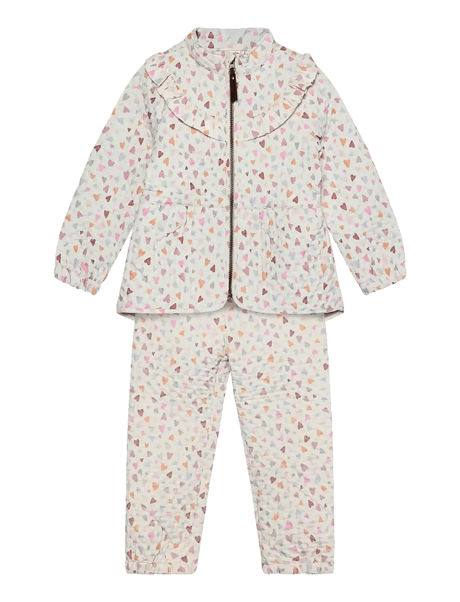 En Fant - Thermal Set W. Frills, AOP - thermo-sets - eggnog - 0