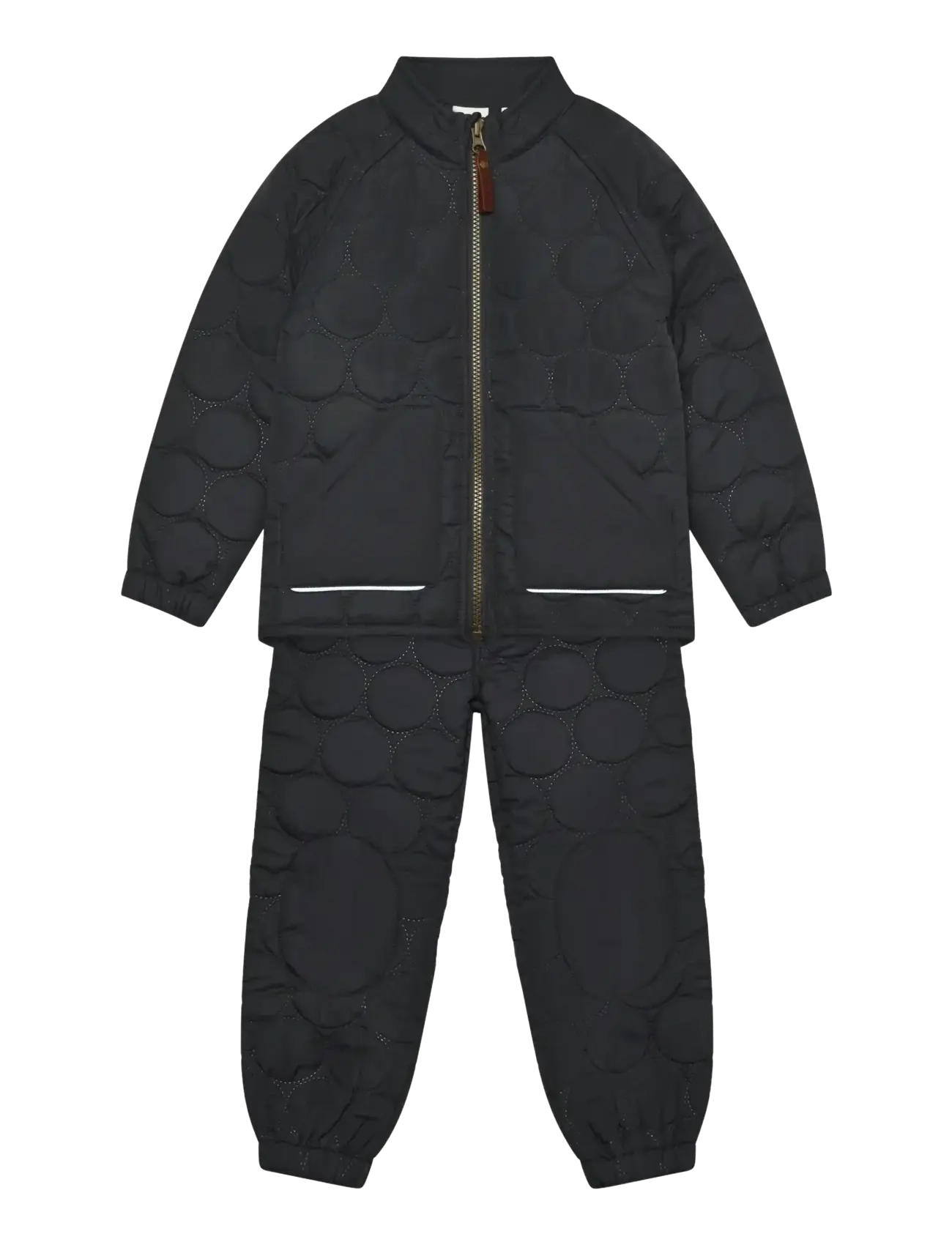 En Fant Thermal Set Soft, Solid, Børn, Quiltet Termo Sæt, Sort, Str: 110