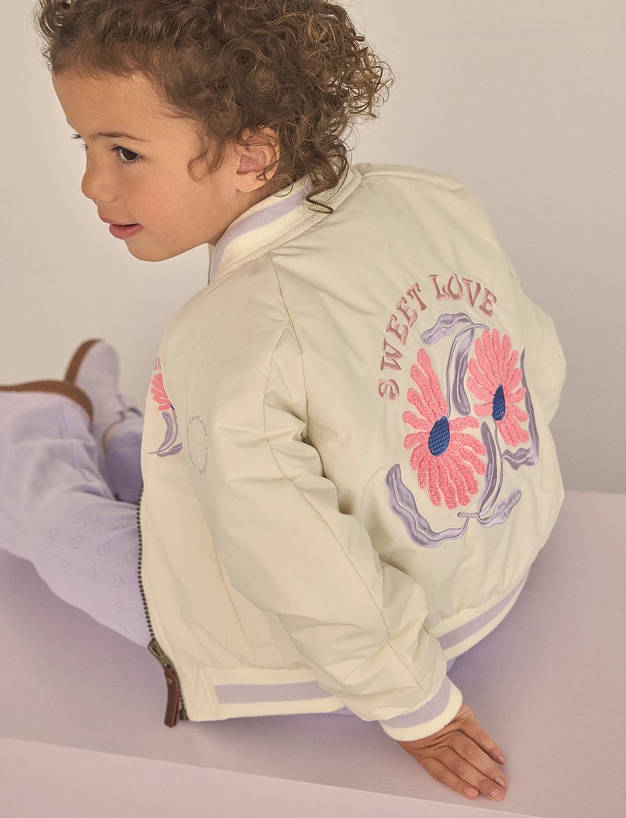 En Fant - Bomber Jacket W. Embroidery - bomberjackor - purple heather - 3