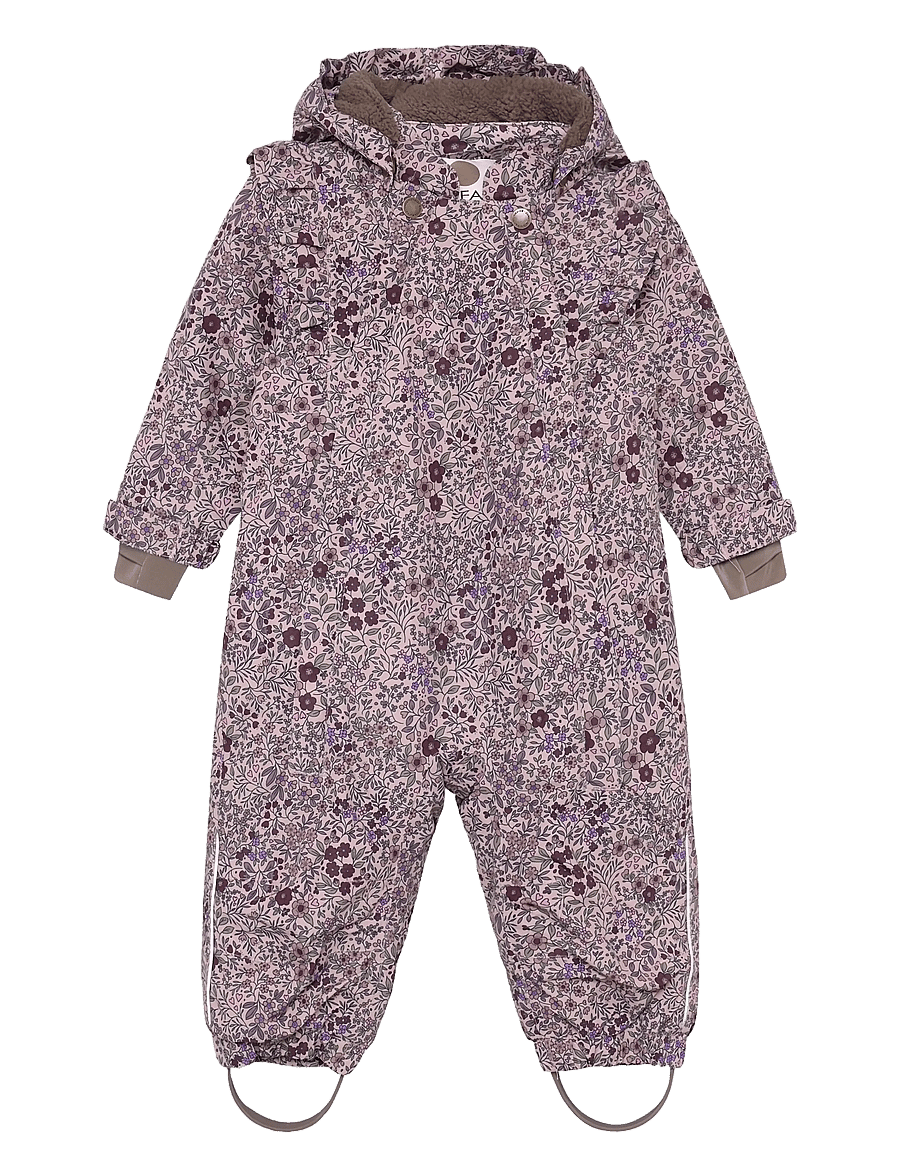 En Fant - Baby Snowsuit W. Frills - adobe rose - 0