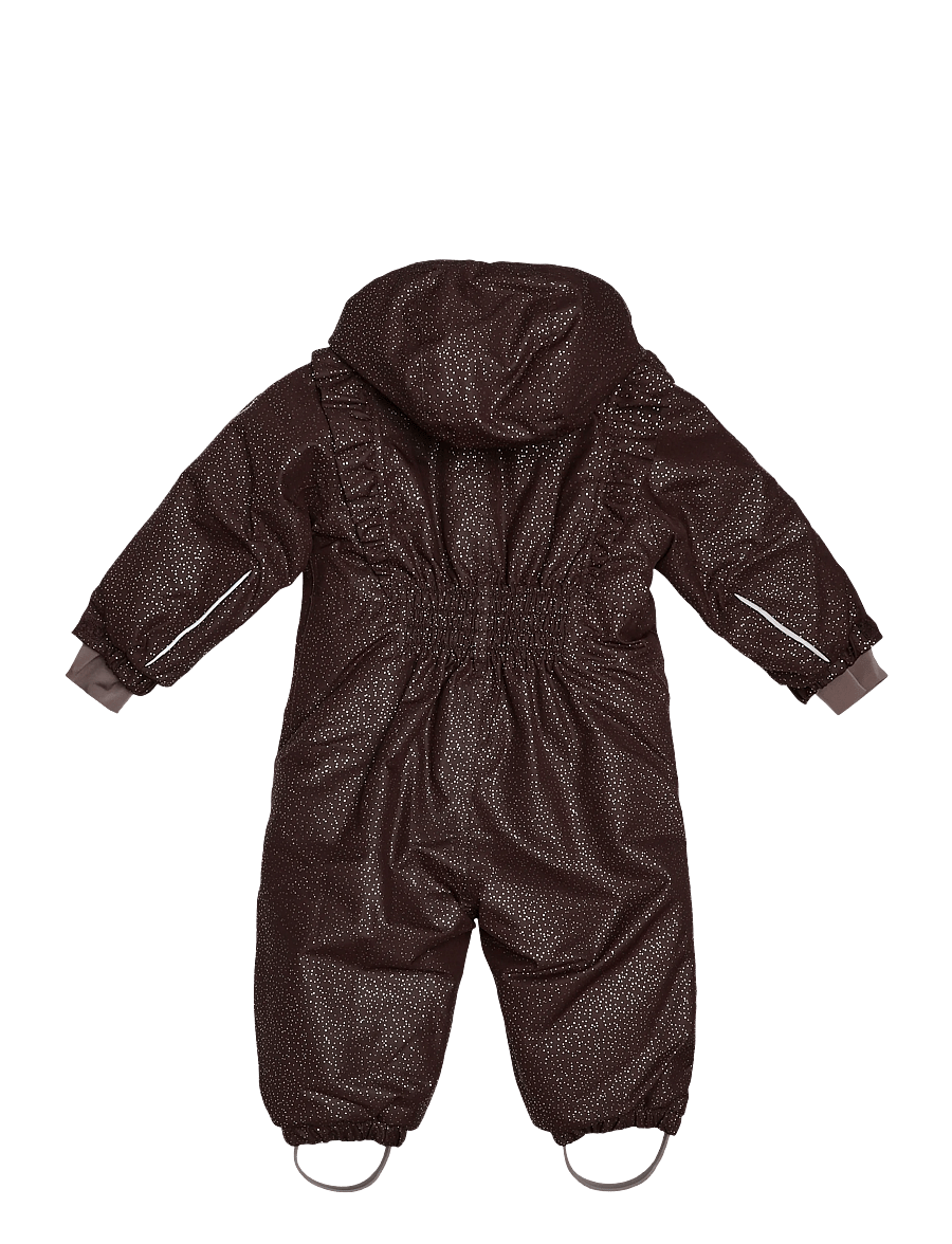 En Fant - Baby Snowsuit W. Frills - talvekombed - coffee bean - 1