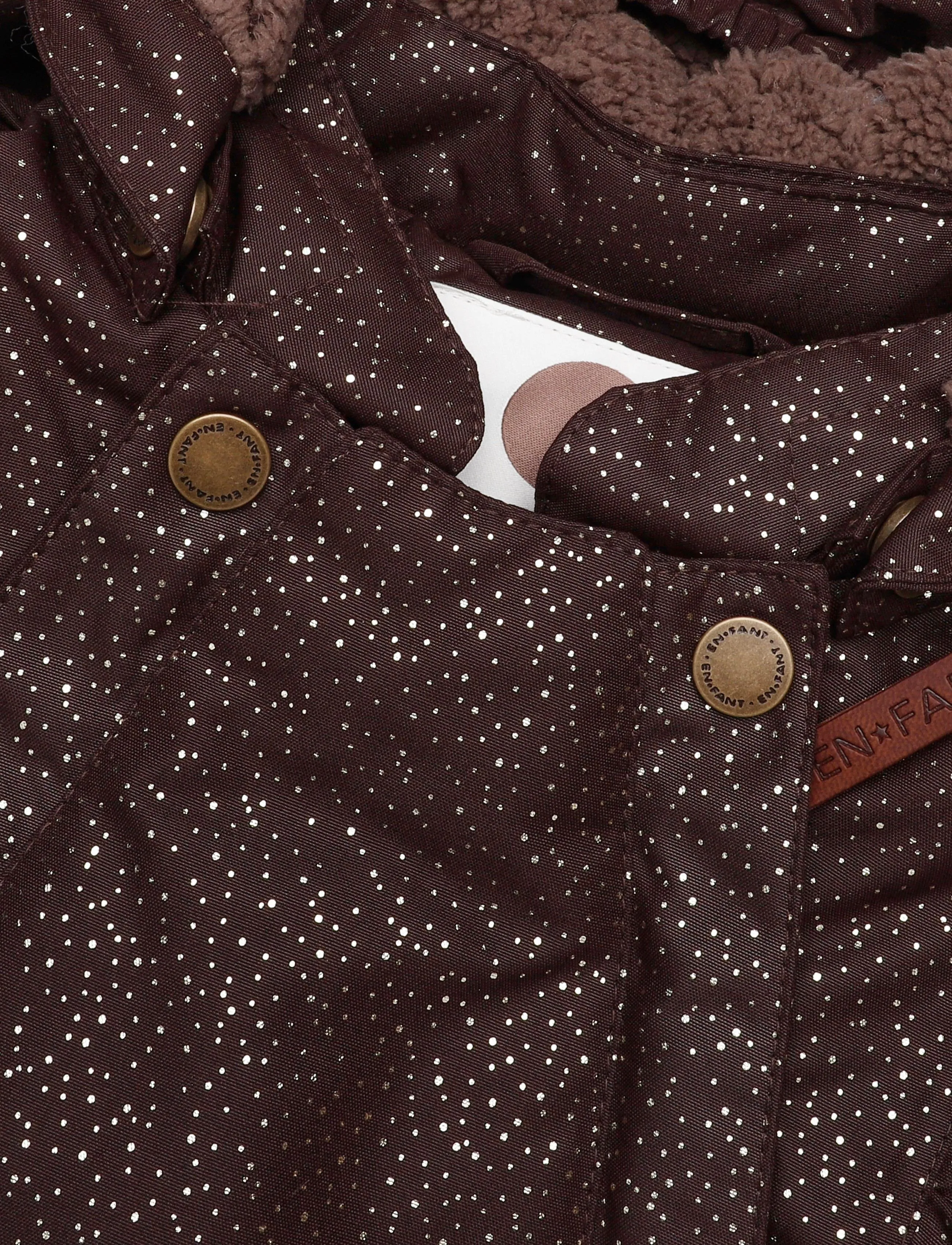En Fant - Baby Snowsuit W. Frills - talvekombed - coffee bean - 2